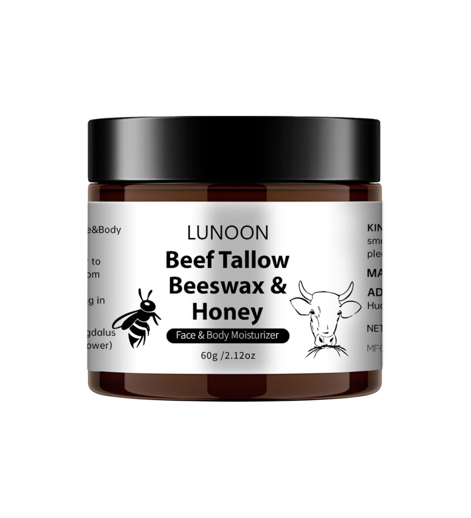 Beef Tallow and Honey Balm for Skin - Tallow Honey Skin Balm (2 oz) - Grass-Fed Beef Tallow & Raw Wild Honey Blend - All-Natural Moisturizer for Face & Body Tallow Balm for Skin Hydration - Buy Online on SooperMarket.com