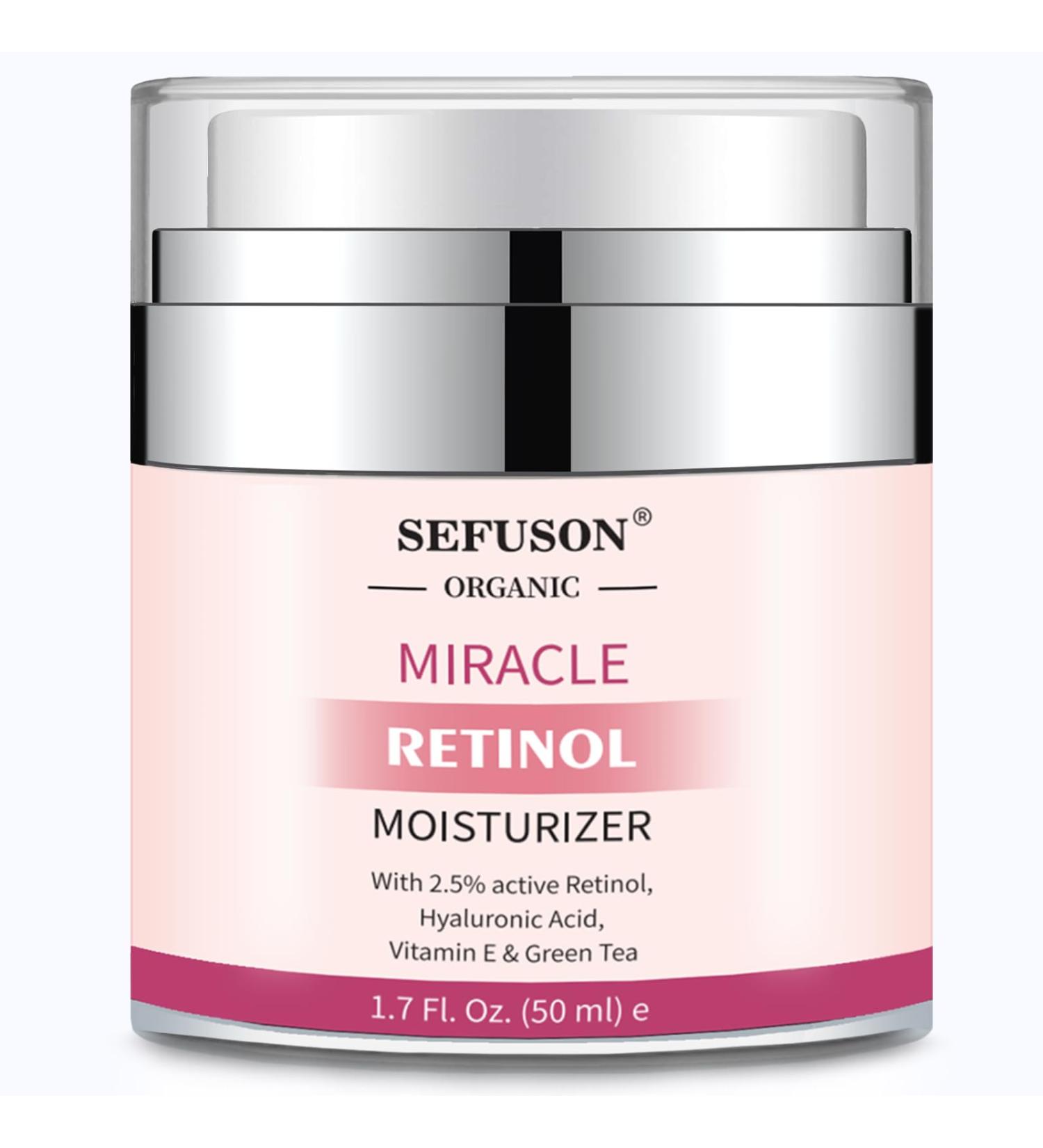 Retinol Moisturizer Cream For Face&Eye Area Anti Aging Wrinkles & Acne & Fine Lines with Vitamin E&Hyaluronic Acid & Jojoba Oil.Best Night&Day Facial Cream.With 2.5% Active Retinol (50Milliliter) - Buy Online on SooperMarket.com