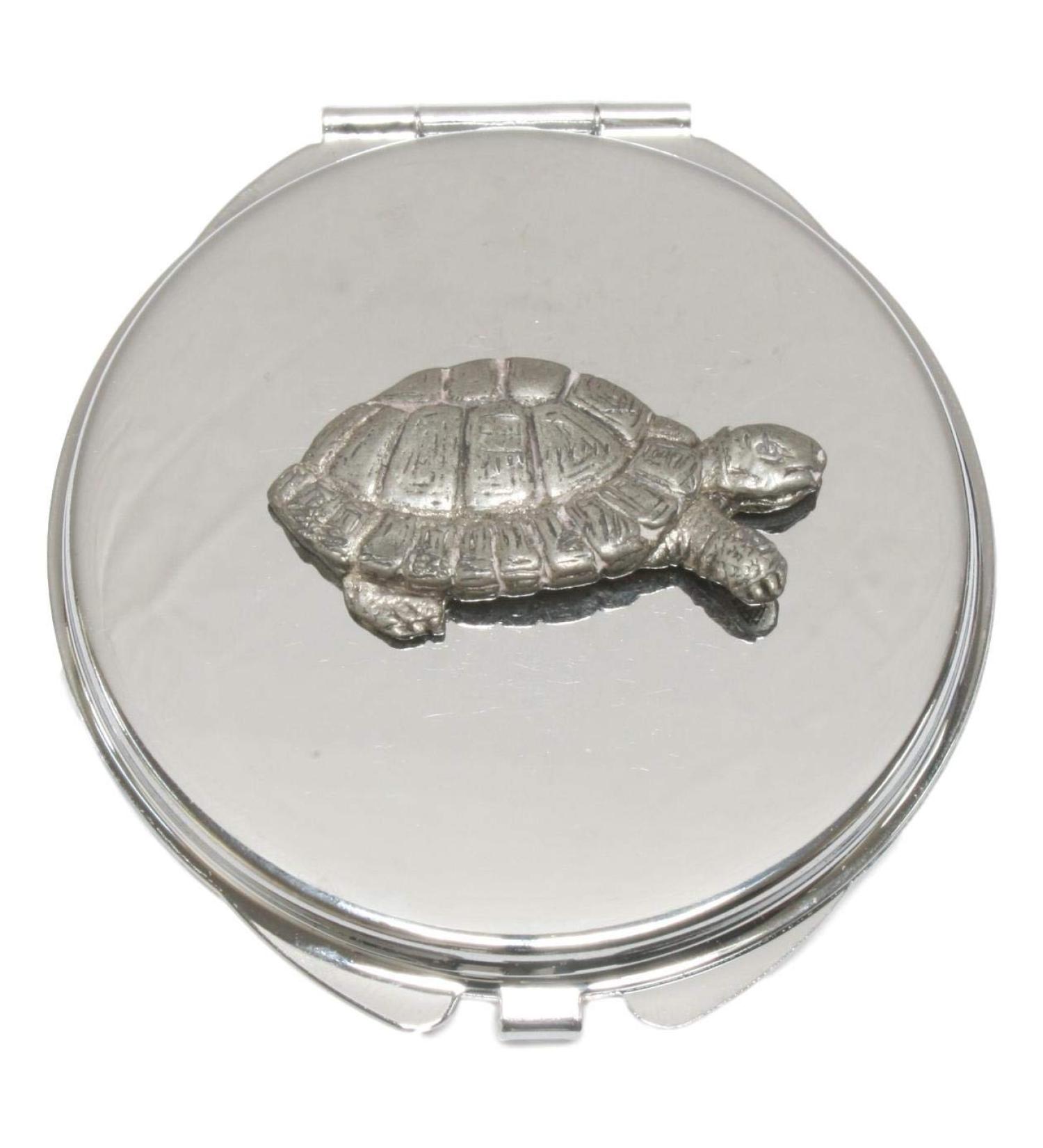 Tortoise Compact Mirror Handbag Gift With Free Engraving 374 - Buy Online on SooperMarket.com