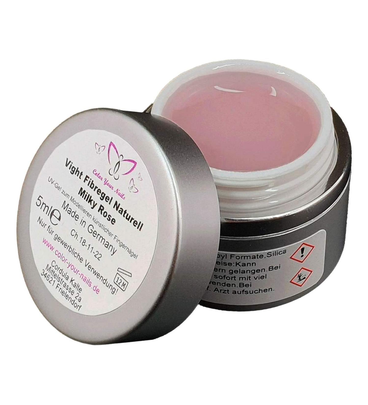Vight Fibregel Natural Milky Rose - High-Quality Fiberglass Gel Medium Viscosity (5ml) for Easy Application - International Shipping - Buy Online on SooperMarket.com
