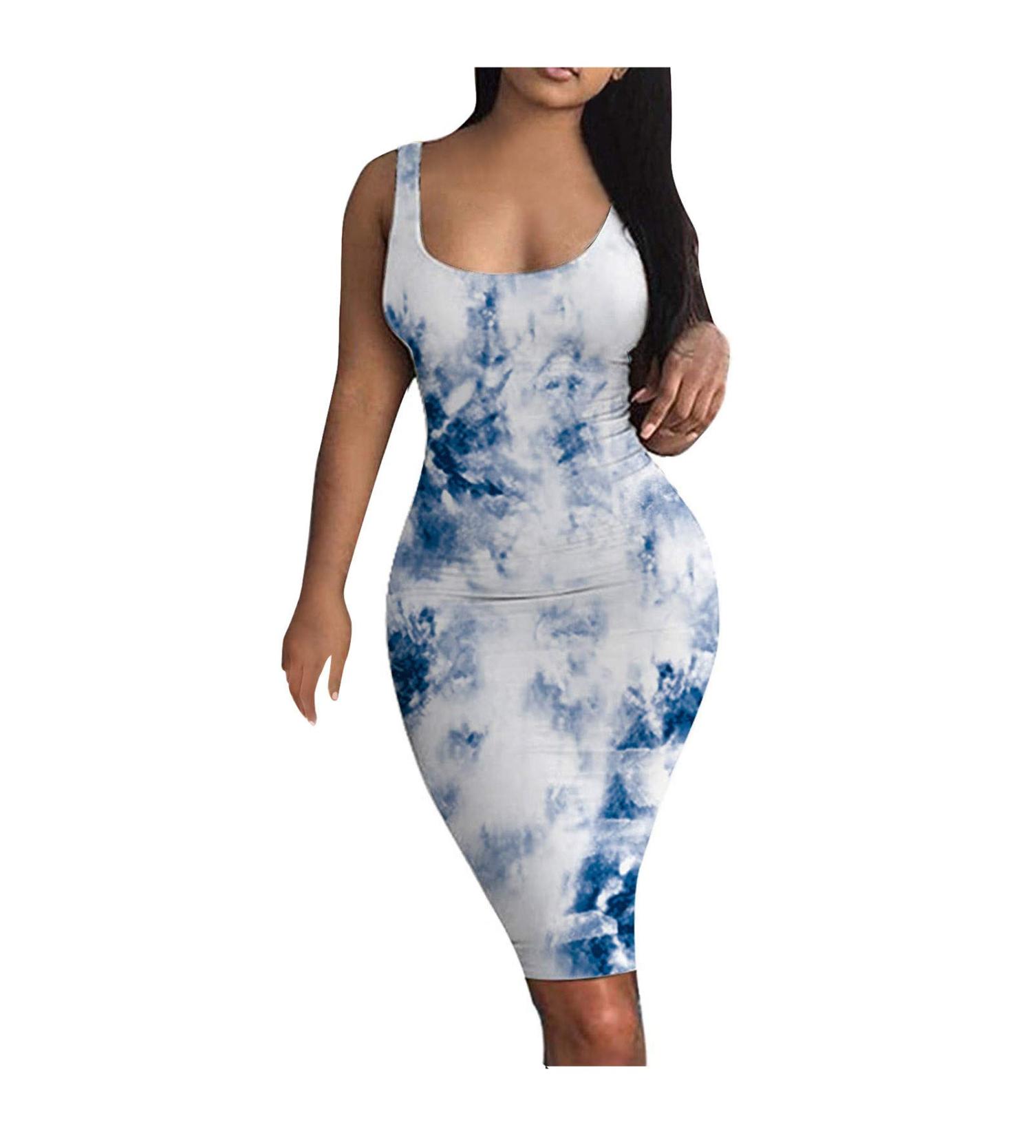 Ronony Summer Dress - Elegant Sexy Bodycon Evening Dress for Ladies | Dark Blue Party Dress - Buy Online on SooperMarket.com