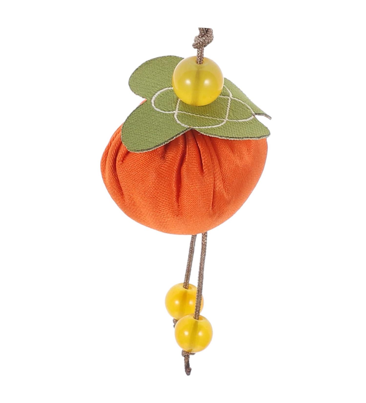 Cabilock Persimmon Sachet Chinese Style Blessing Bags Feng Shui Car Accessories Decor Face Powder Fine Orange 13X3CM - Buy Online on SooperMarket.com