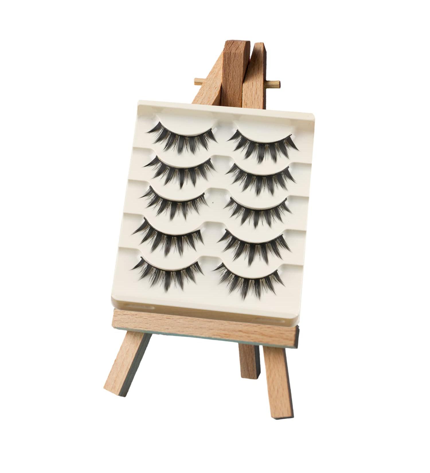 Okdeals 5 Pairs Japanese Style 3D Fluffy Spiky Eyelashes - Little Devil Cosplay Anime Lashes for Natural Beauty Look - Buy Online on SooperMarket.com