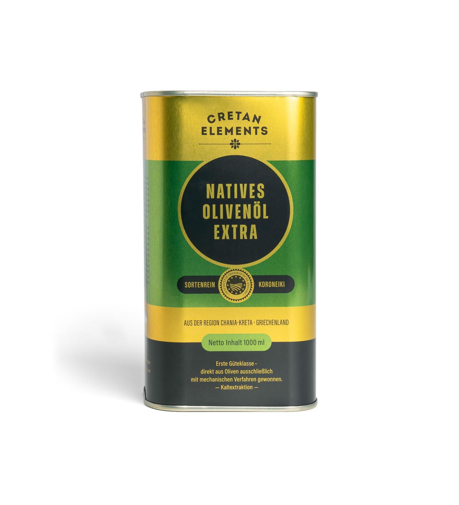 Cretan Elements Extra Virgin Olive Oil 1L | Authentic Olive Oil from Crete Greece - Buy Online on SooperMarket.com
