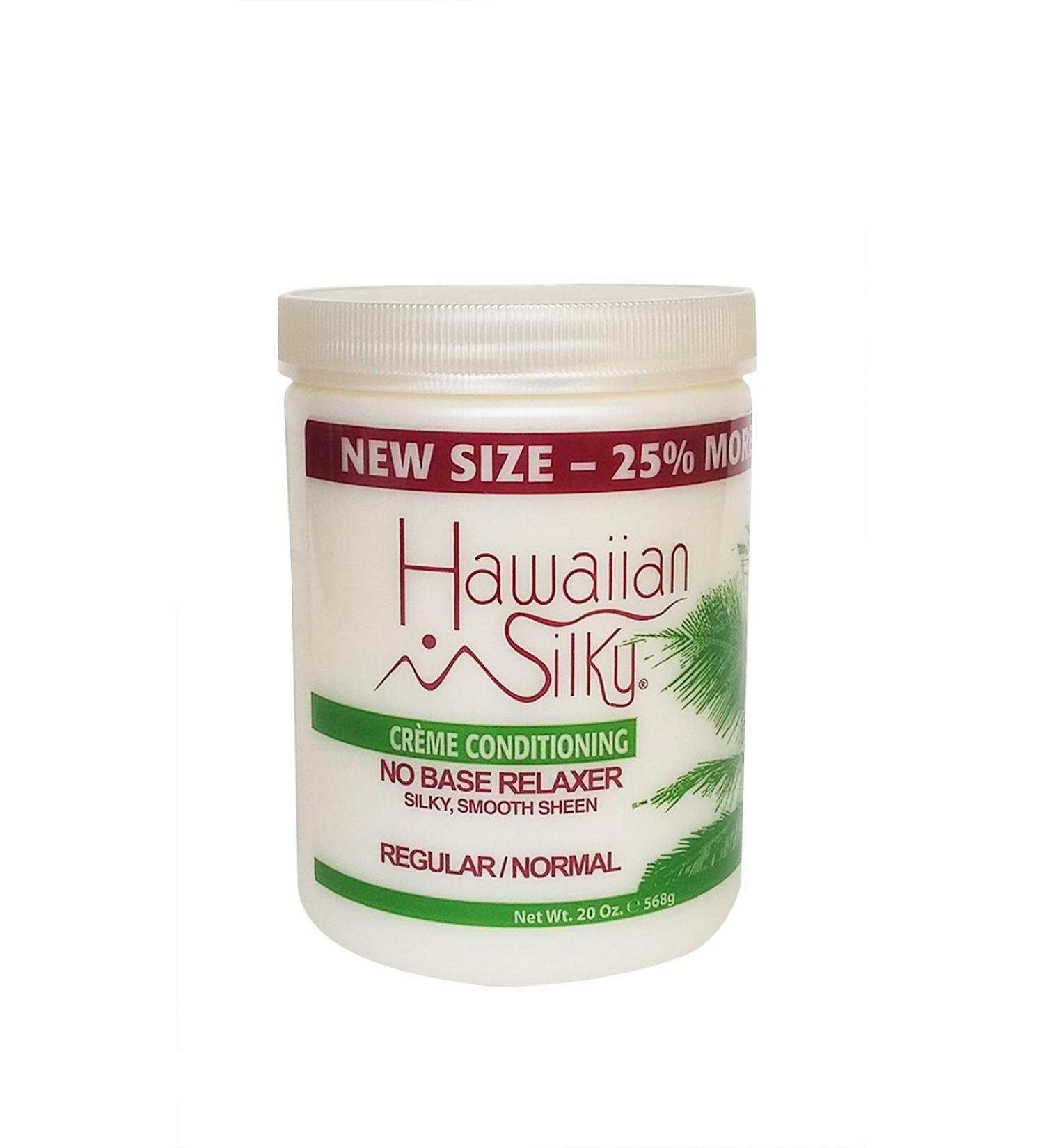 Hawaiian Silky No Base Relaxer Regular White 20 oz - Smooth & Silky Hair Treatment - Buy Online on SooperMarket.com