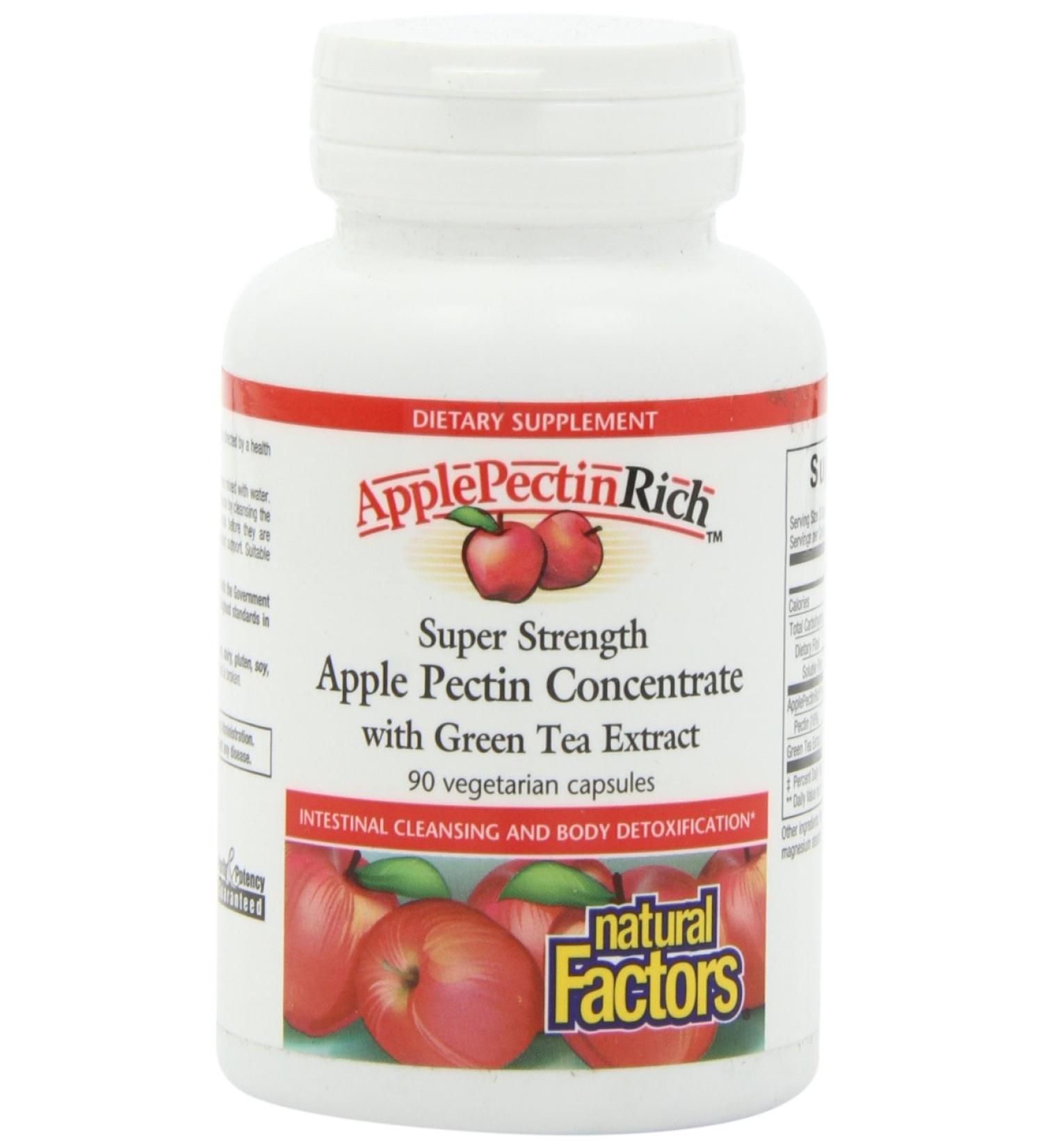Natural Factors ApplePectinRich Super Strength - 90 vegicaps - Buy Online on SooperMarket.com