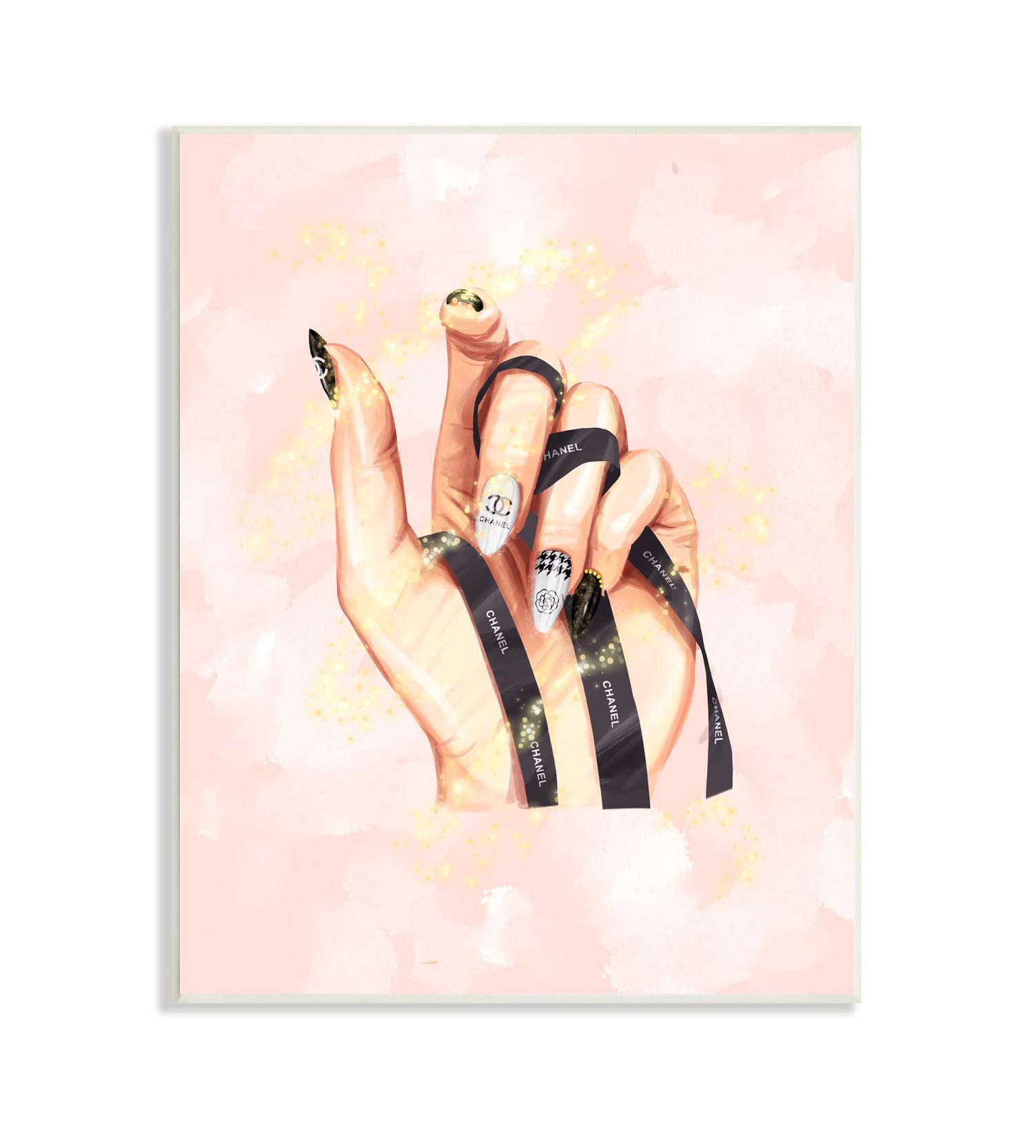 Stupell Industries Glam Nail Polish Hand Fashion Style Stars Design by Ziwei Li - Buy Online on SooperMarket.com
