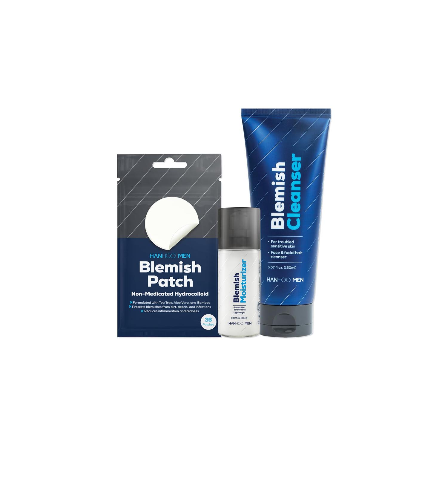 HANHOO Men's Facial Care Kit - All-in-One Pre-Shave Cleanser Moisturizer & After Shave for Razor Cuts & Zit Inflammation | International Shipping Available - Buy Online on SooperMarket.com
