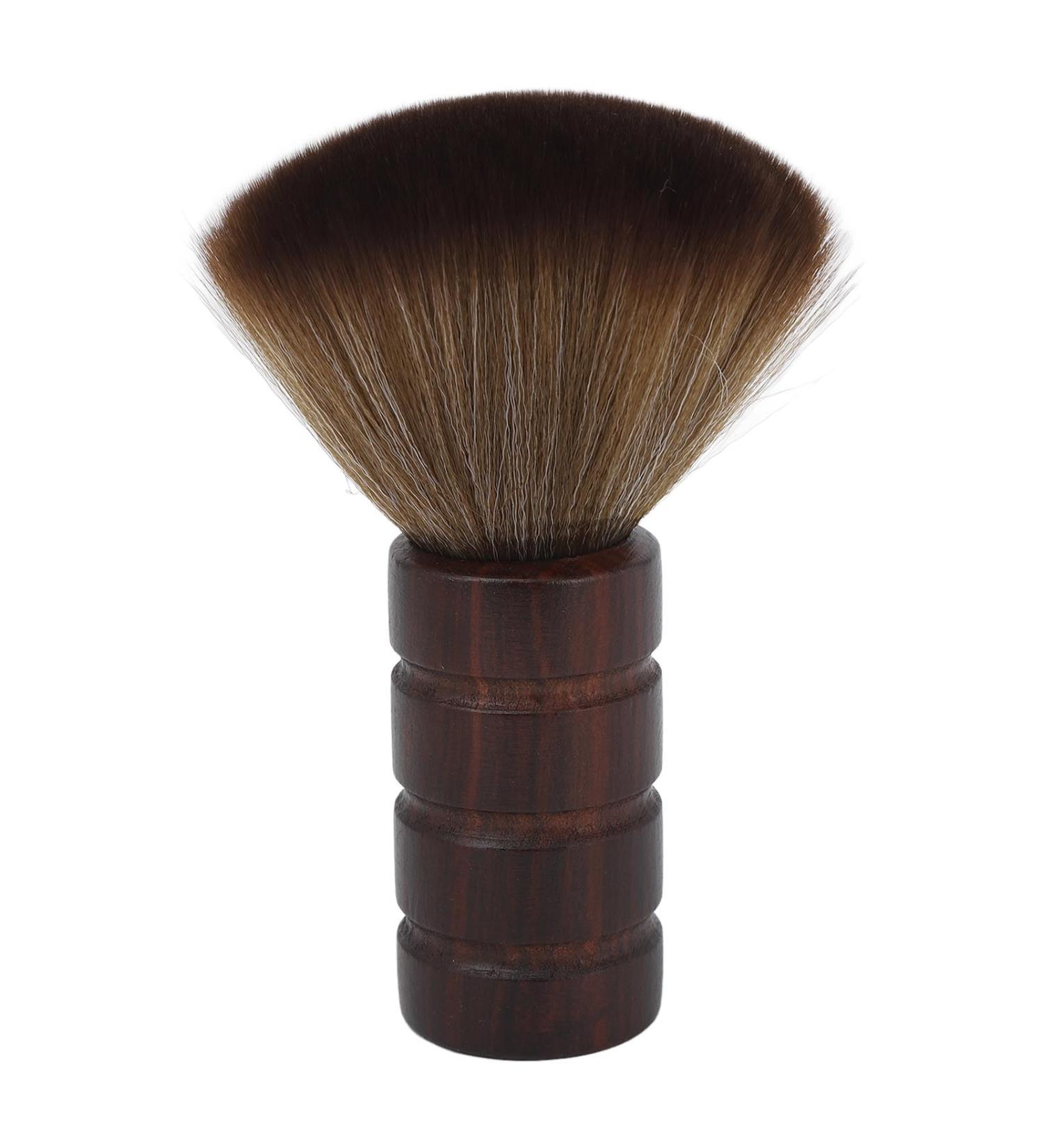 Hair Cutting Neck Dust Brush with Nylon Hair Wooden Handle for Home Salon Barber Dust Cleaning Brush for Face Neck Hair - Buy Online on SooperMarket.com