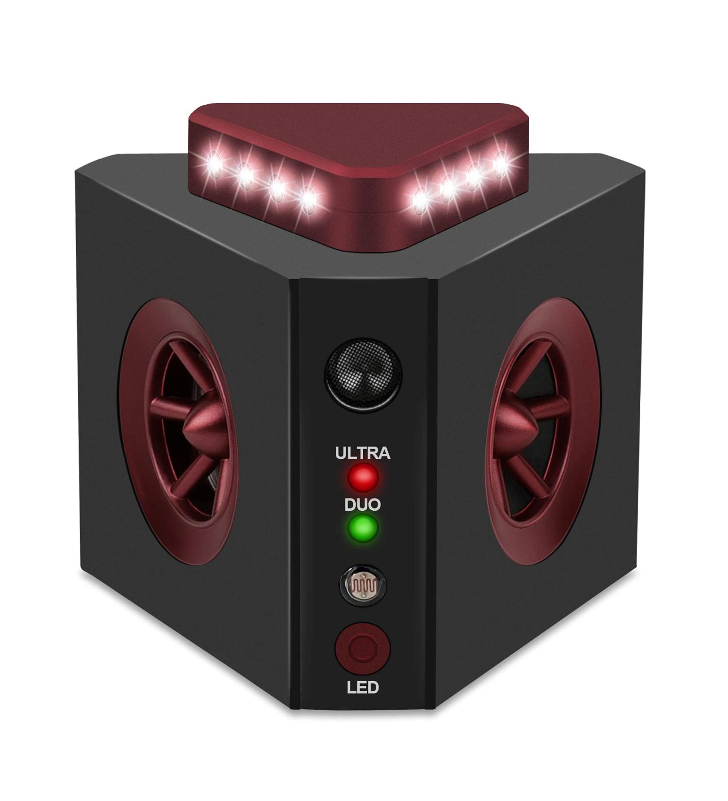 Loraffe Ultrasonic 4-in-1 Rodent Repellent | Mouse & Rat Deterrent | Indoor Humane Pest Control with Ultrasound, LED Flashlights & Predator Sounds - Buy Online on SooperMarket.com