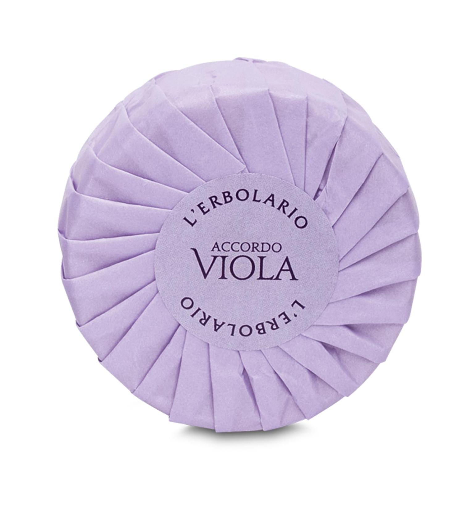 LErbolario Perfumed Soap Accordo Viola | Floral Powdery Scent | 3.5 oz Moisturizing Bar Soap with Violet Extracts | Cruelty-Free International Shipping - Buy Online on SooperMarket.com