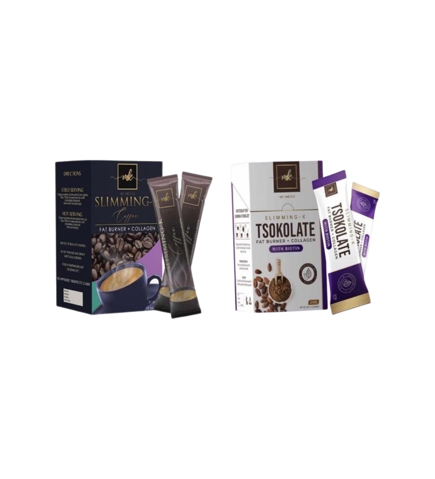 1 Slimming K Coffee & 1 Tsokolate Fat Burner + Collagen 10sachet Each Original