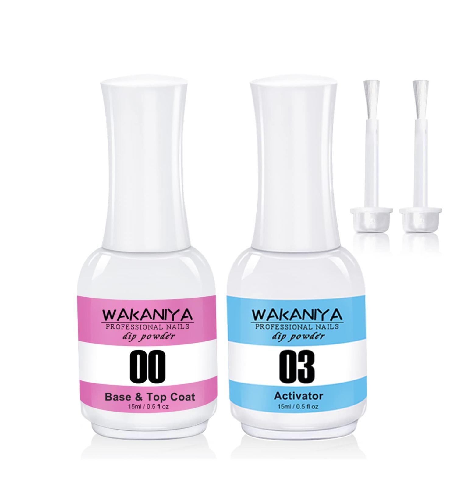 Dip Powder Base Top Coat and Activator Set - 2x15ml - Easy to Apply, Quick Dry, No UV LED Needed - Buy Online on SooperMarket.com