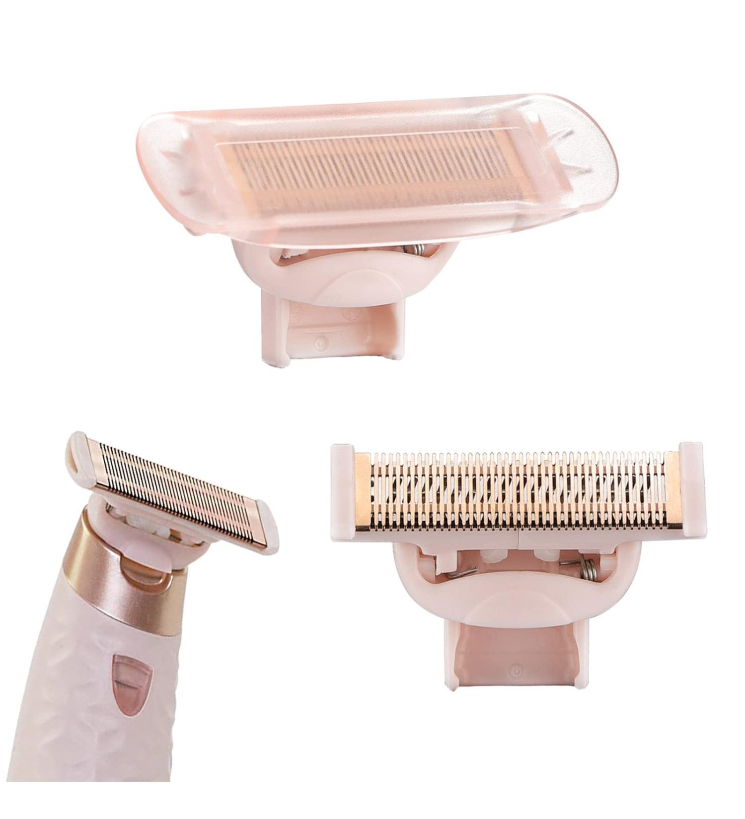 Rose Gold Plated Razor Replacement Heads - 2 Pack | For Flawless Nu and Finishing Touch Razors | Hair Remover Replacement Head with Covers for Women - Buy Online on SooperMarket.com