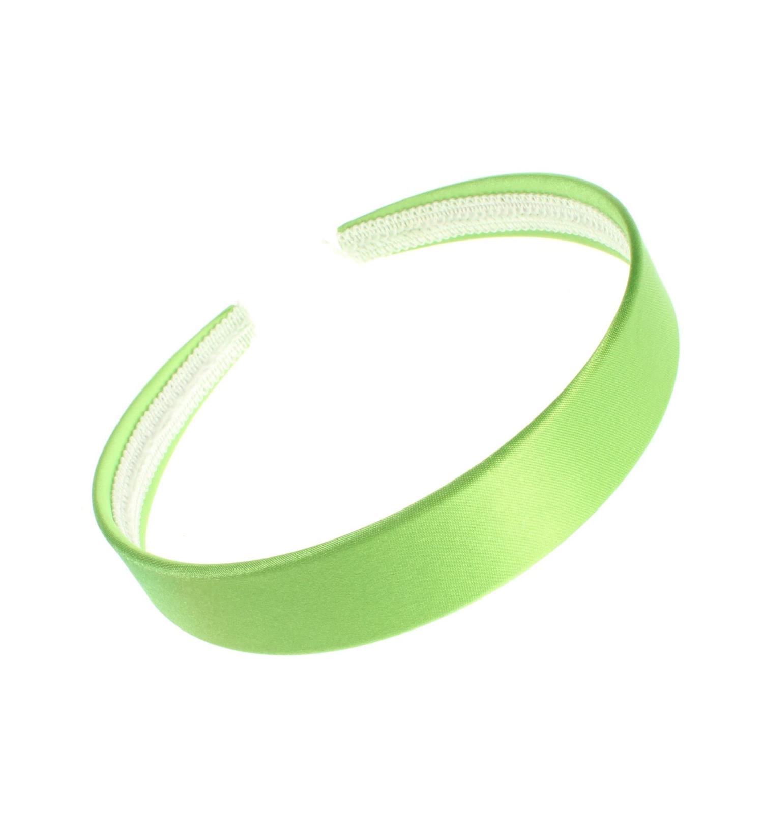 2.5cm (1") Lime Green Satin Plastic Alice Band Hair Band Headband No Teeth for Women Girls by Glitz4Girlz