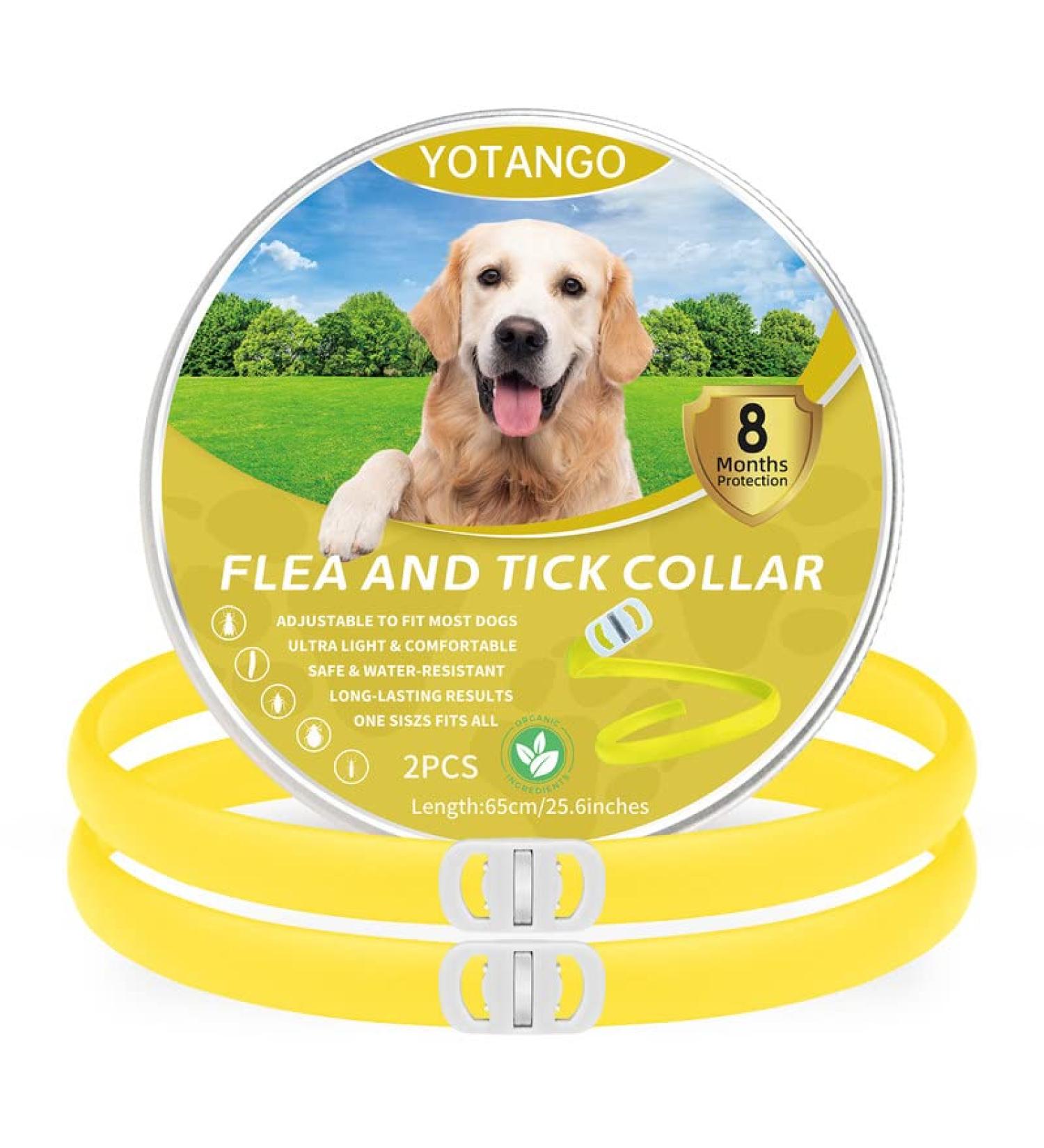 YOTANGO Dog Collar Repellent 2-Pack Dog Collar Repellency Slow Release Pleasant Aroma Waterproof - Yellow - Buy Online on SooperMarket.com