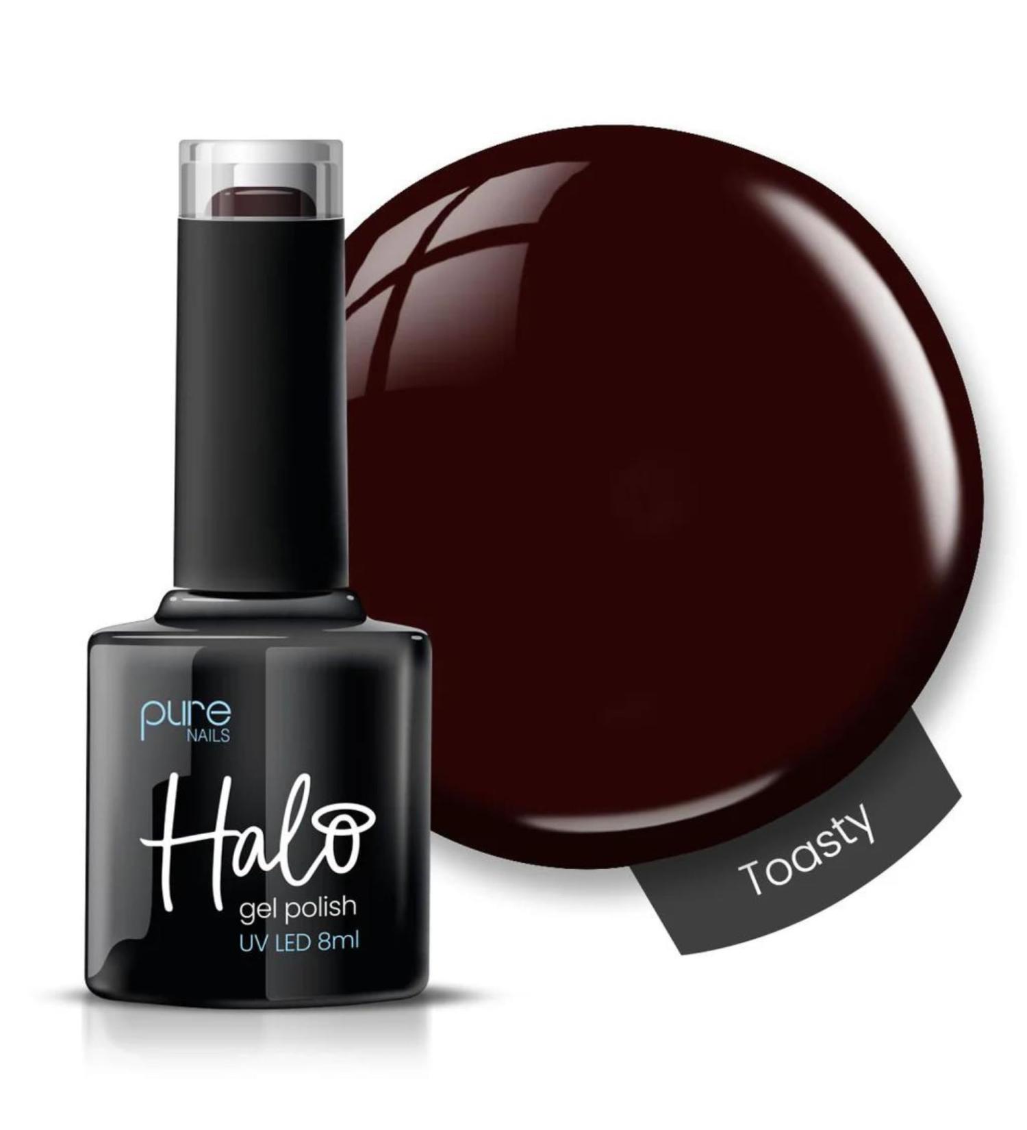 Halo Gel Polish 8ml - Toasty. UV/LED Gel Nail Polish Long Lasting & Easy To Apply. Soak Off Gel Polish Nail Art Colours For Manicure & Pedicure. Gel Polish For Professional & Home Use. - Buy Online on SooperMarket.com