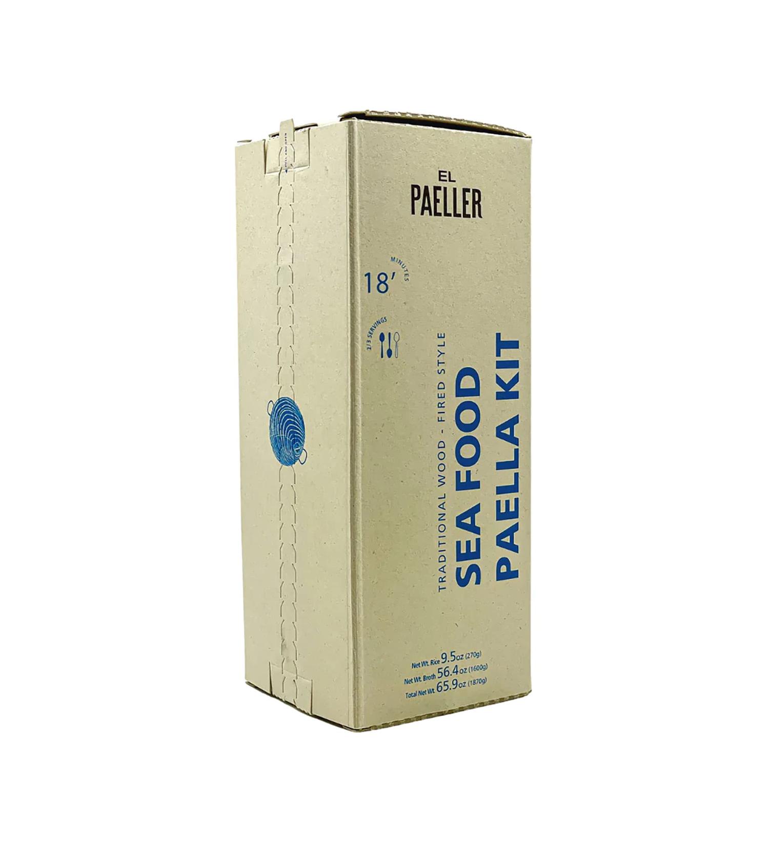 El Paeller Wood-Fired Paella Kit from Valencia, Spain | Includes Cooking Base & Rice | Makes 3 Servings | Seafood Paella - Buy Online on SooperMarket.com