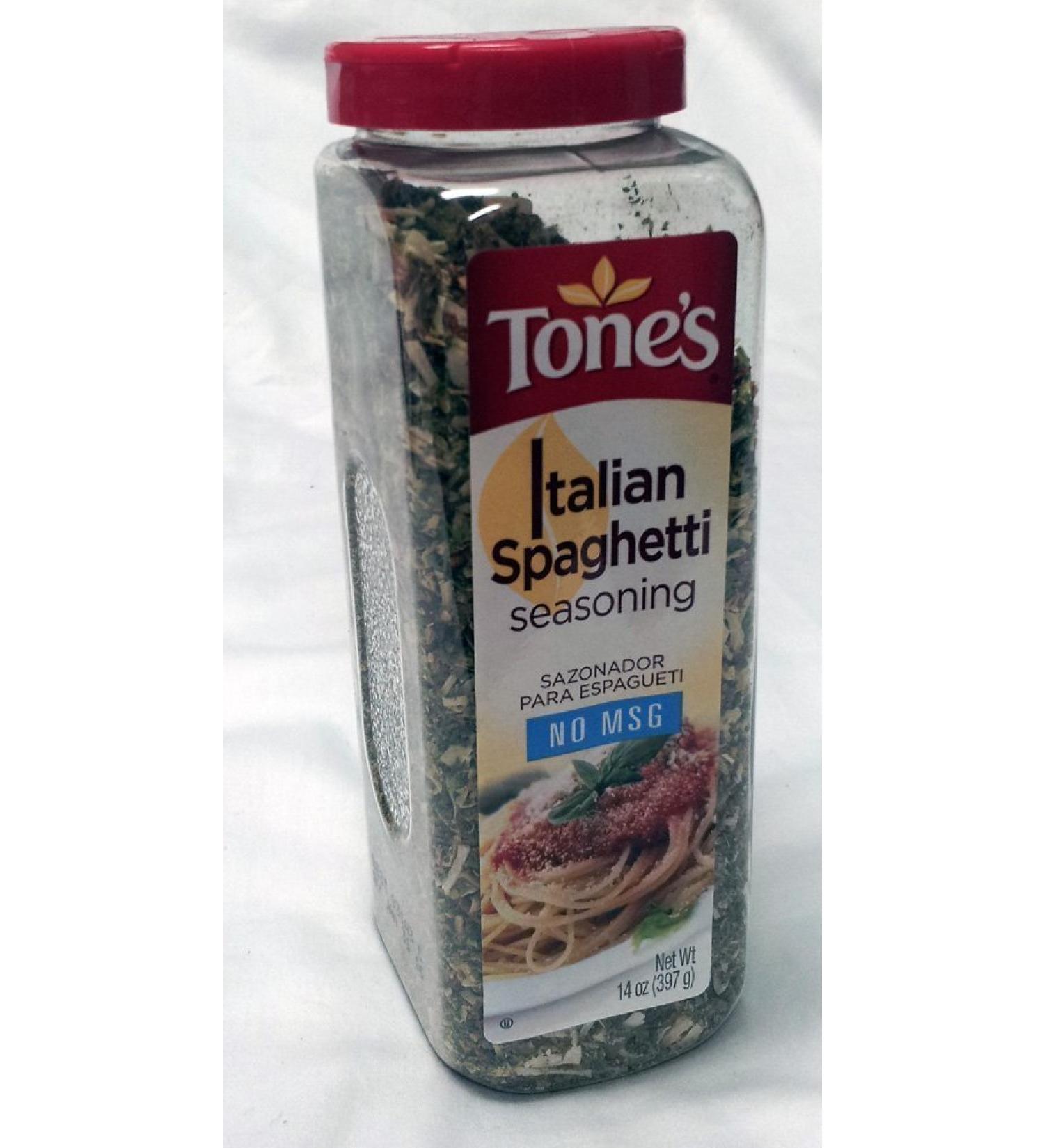 Tones Italian Spaghetti Seasoning - 14 oz: Authentic Blend for Delicious Pasta Dishes - Buy Online on SooperMarket.com