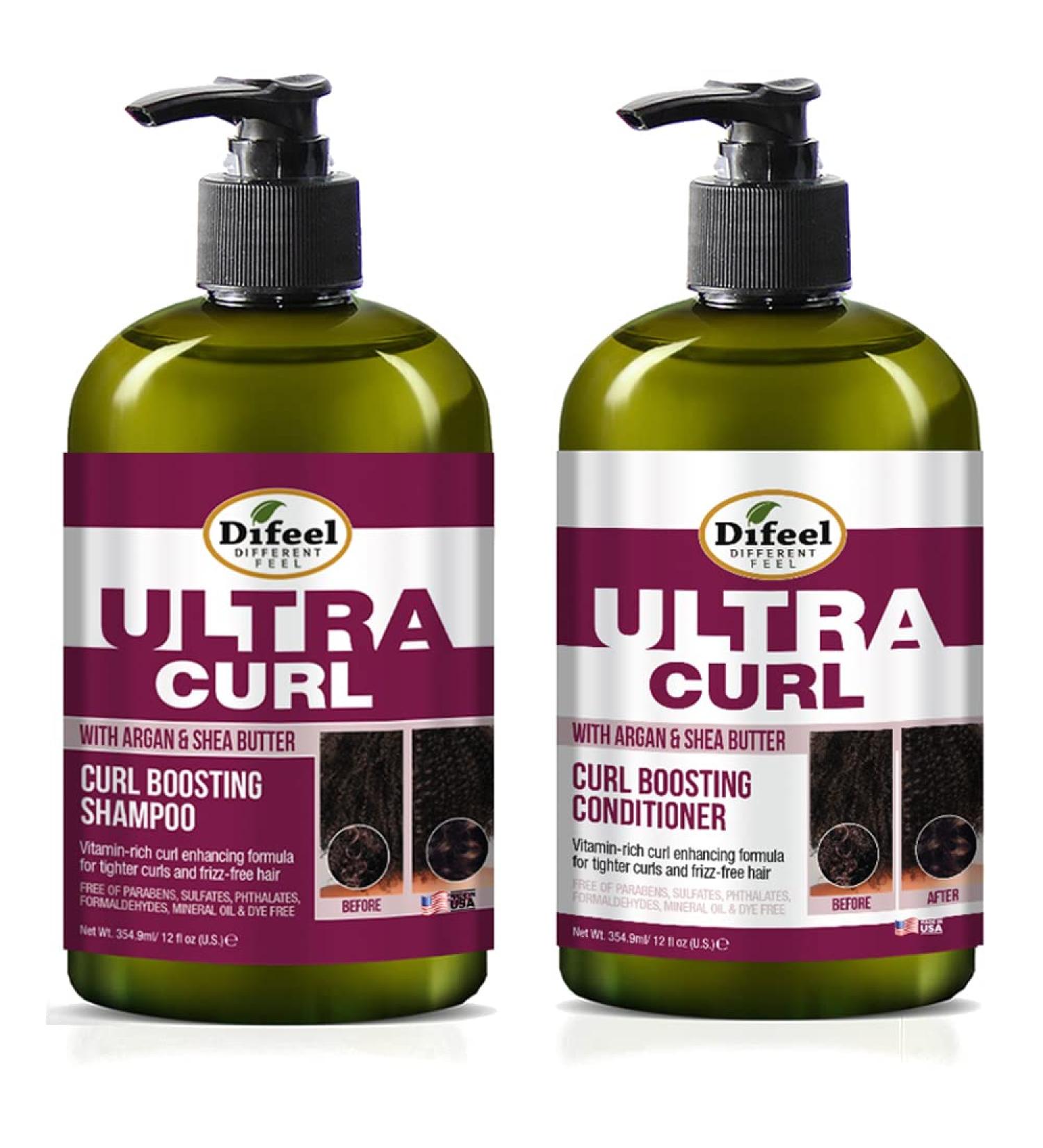 Difeel Ultra Curl 2-PC Set | Curl Enhancing Shampoo & Conditioner 12 oz - Best for Defined Curls | International Shipping - Buy Online on SooperMarket.com
