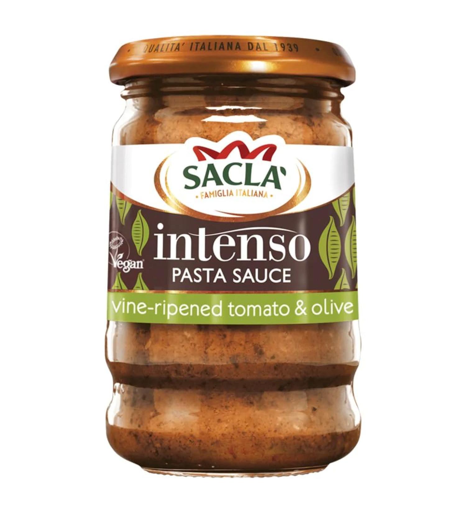 Sacla' Intenso Pasta Sauce Vine-Ripened Tomato & Olive 190g