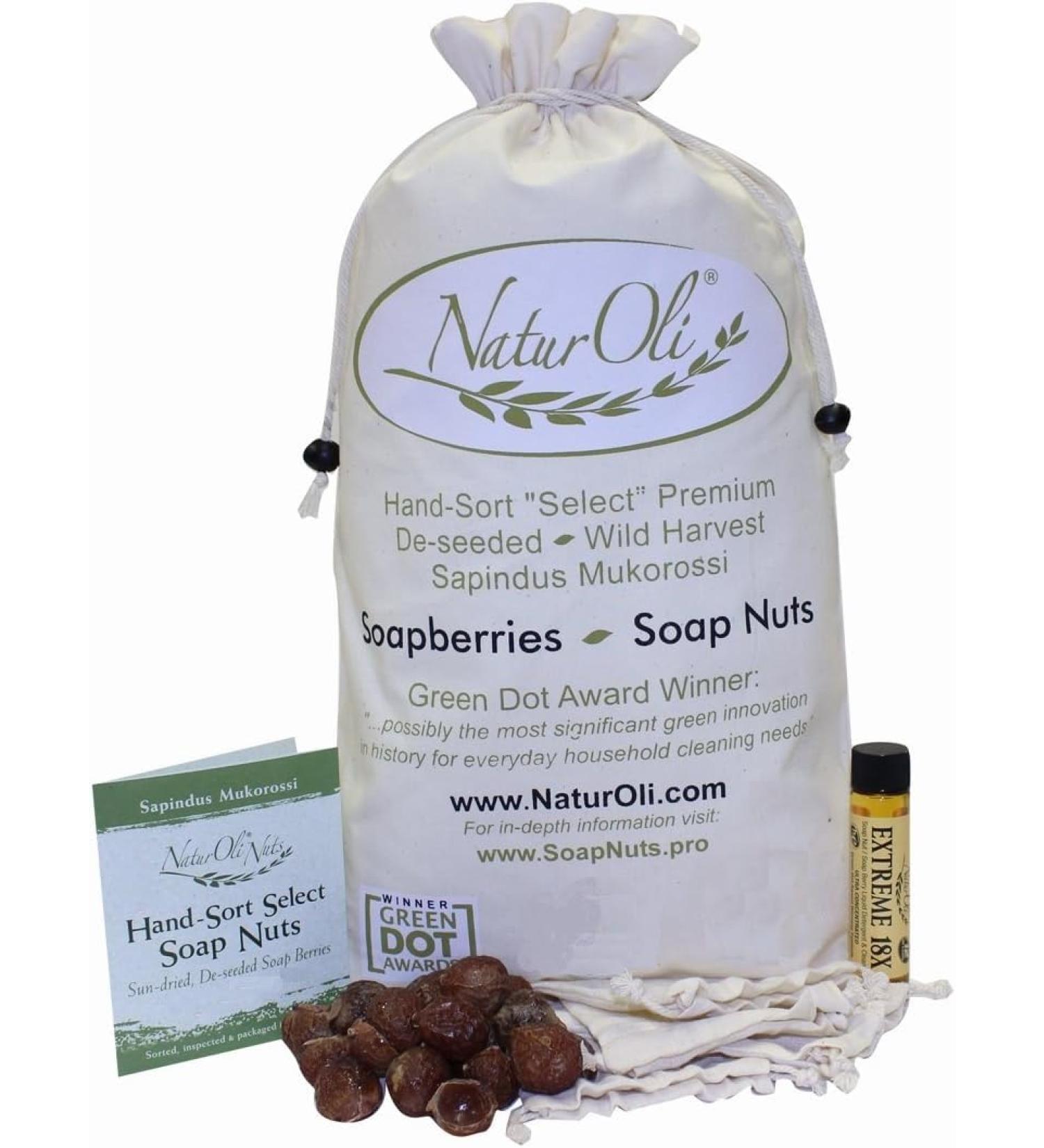 Organic Soap Nuts/Berries - 4-Lbs for 960 Loads + Travel Bottle & Wash Bags | Eco-Friendly Laundry Soap - Buy Online on SooperMarket.com