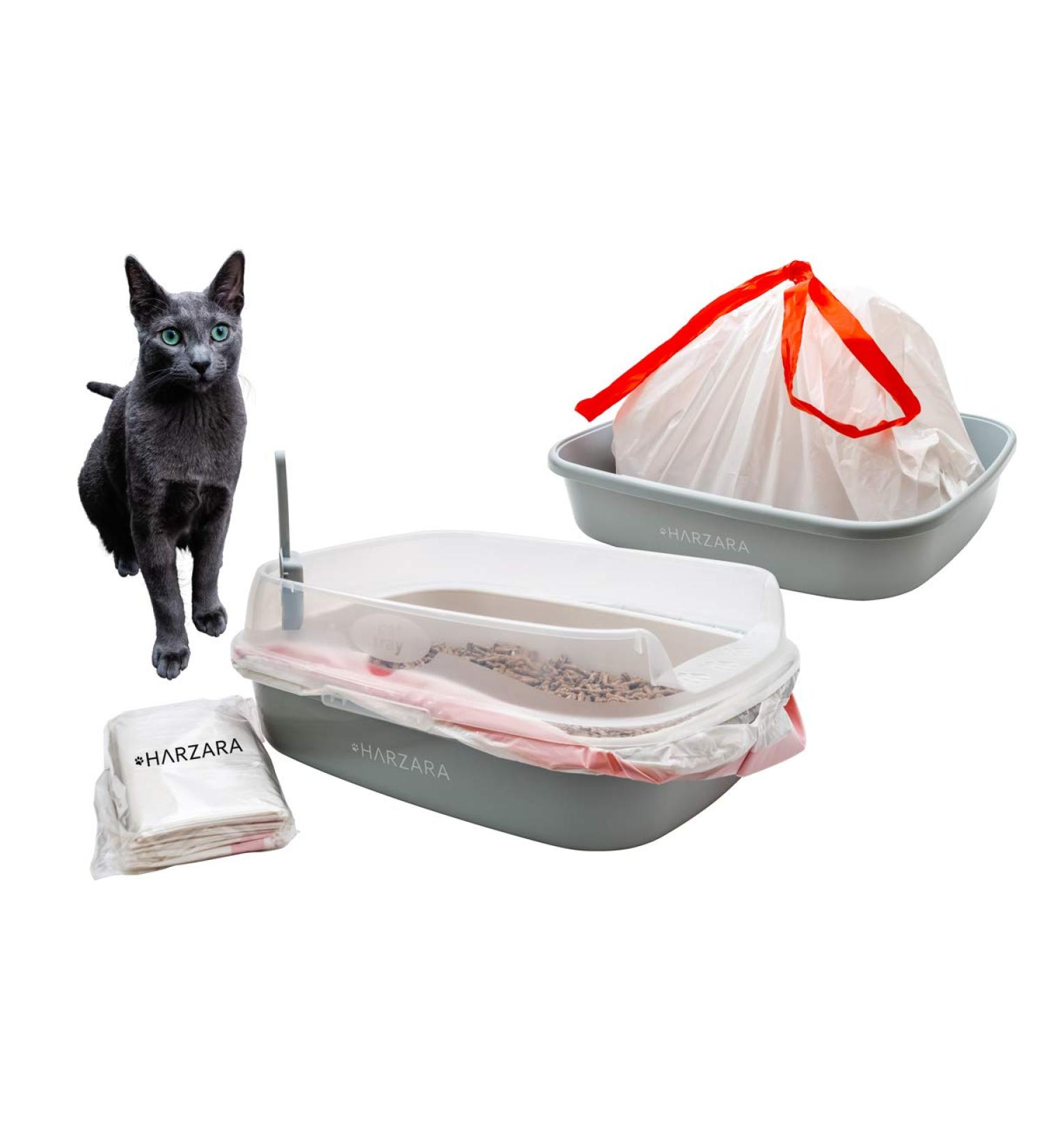 Harzara Premium Cat Litter Large Liners/Bags (10 Pack). Biodegradable Leakproof & Drawstring Design for an Easy Quick Clean Up. - Buy Online on SooperMarket.com