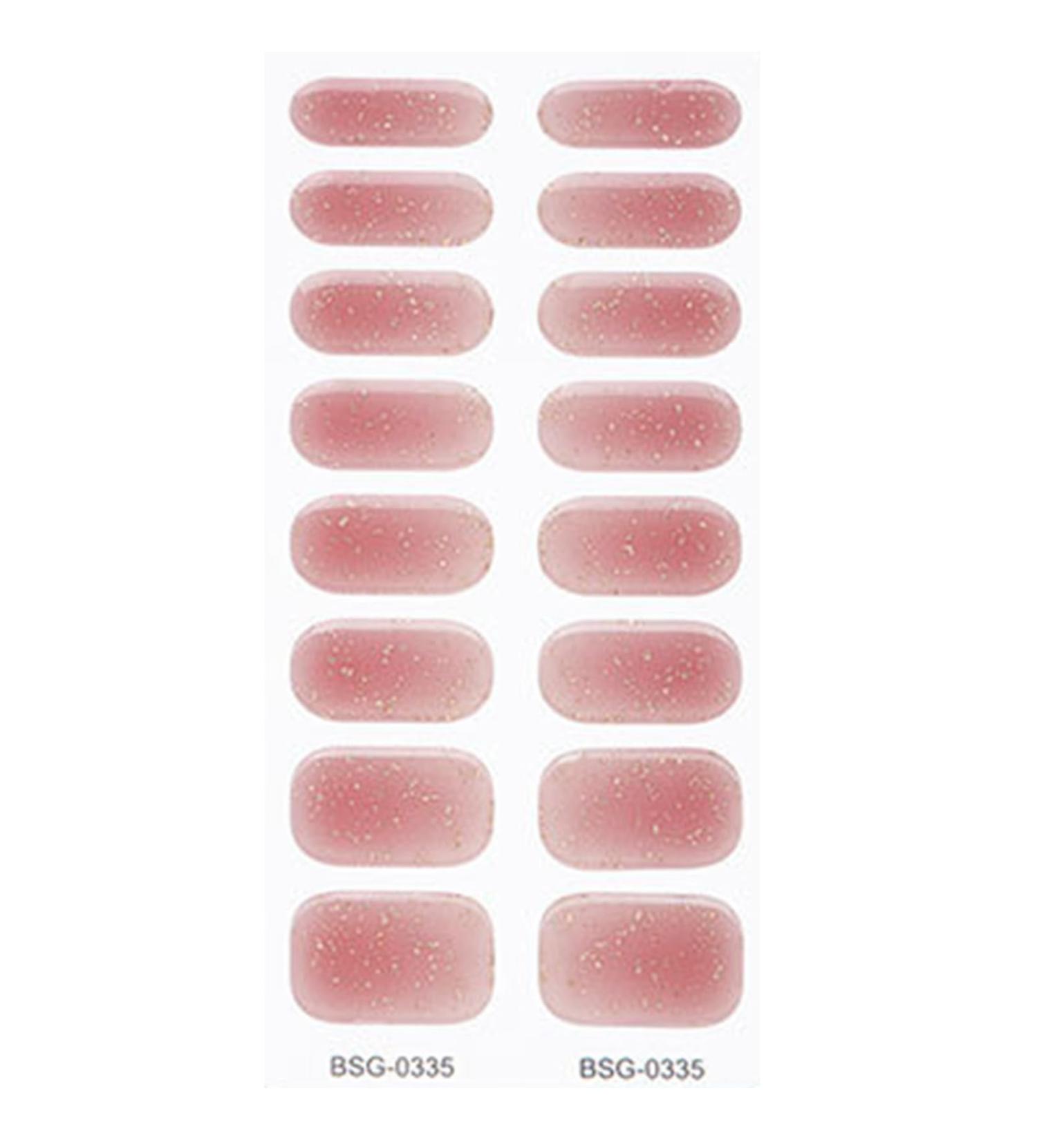 Semi Cured Gel Nail Polish Stickers Fashion Classical Nails Strips Waterproof Adhesive Full Wraps Gel Nail Art Stickers Semi Cured Gel Nail Strips Starter Kits BSG0335 - Buy Online on SooperMarket.com