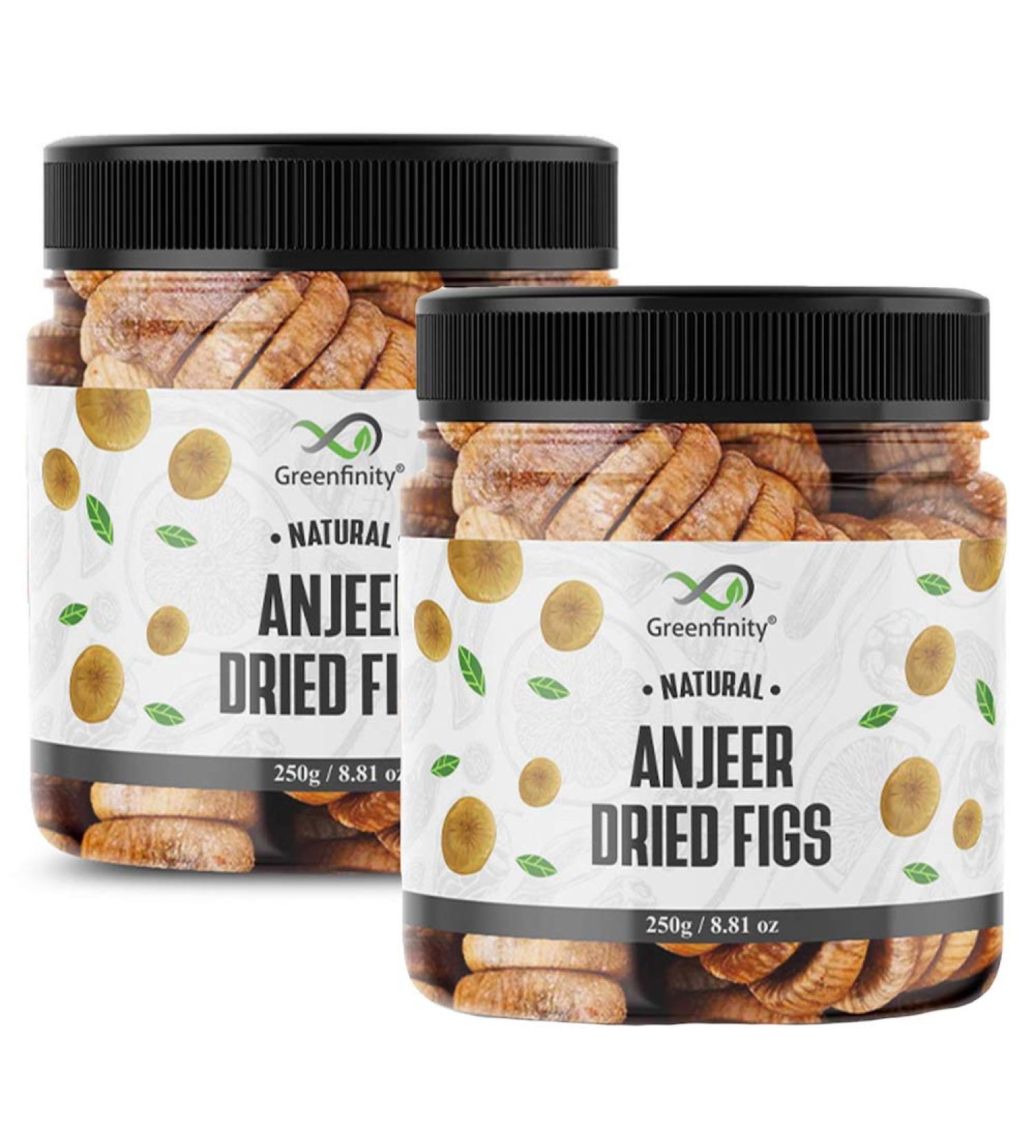 GreenFinity Premium Afghani Anjeer 500g - Dried Figs from Afghanistan (Pack of 2 Jars) - Buy Online on SooperMarket.com