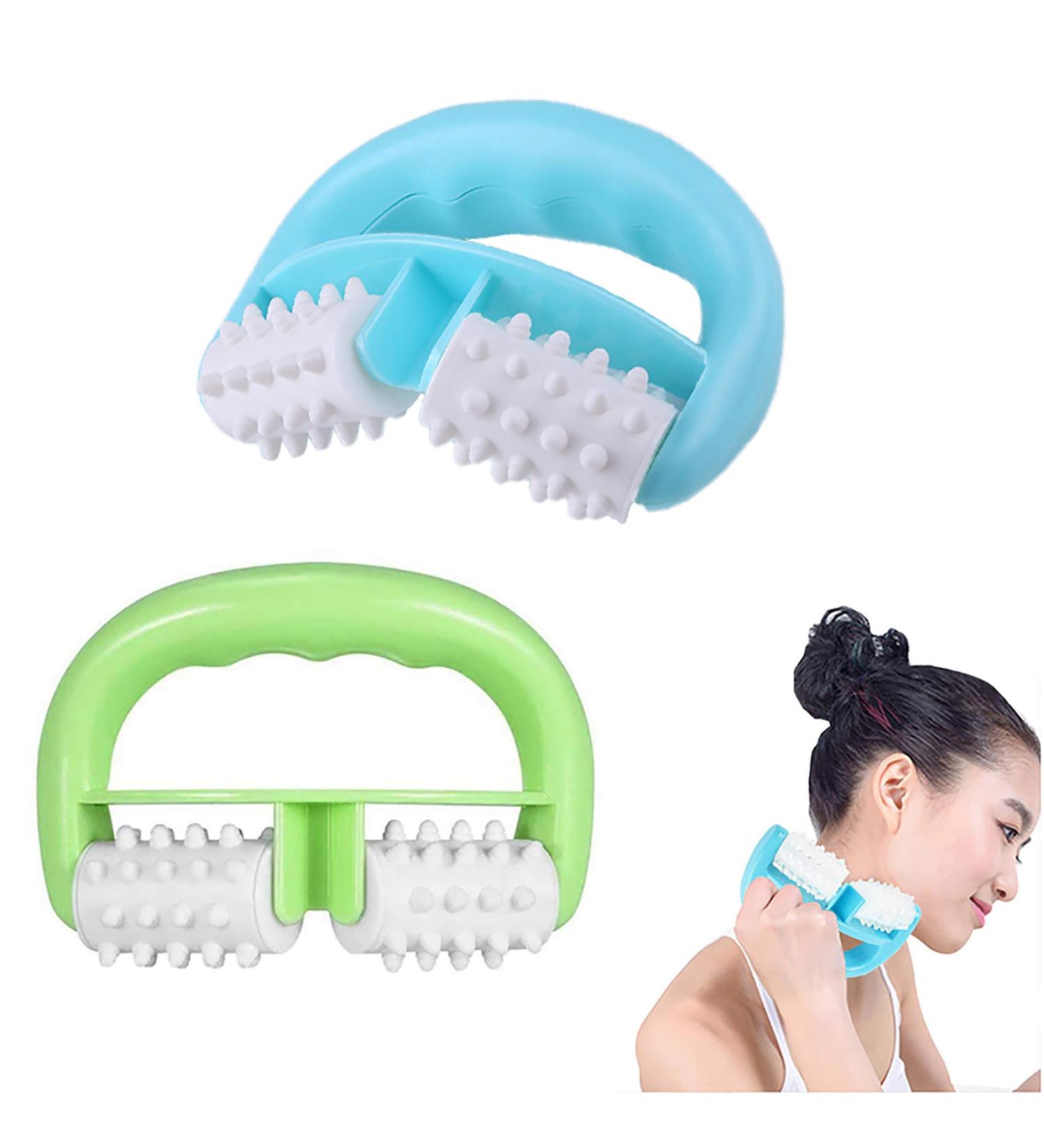 Buy 2-Piece Anti-Cellulite Massage Rollers with D-Shaped Handle | Smooth Skin & Anti-Aging Solution | International Shipping - Buy Online on SooperMarket.com