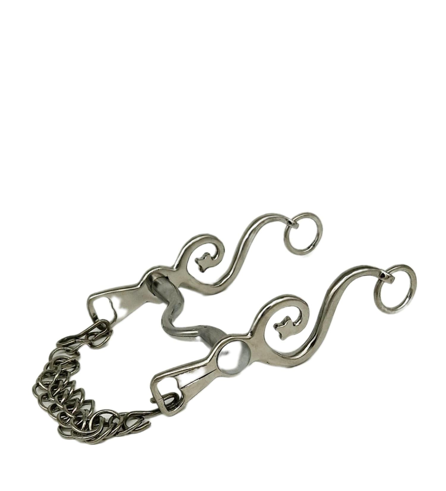 Kandare Spanish Baroque Portuguese Show - 12.5 to 16.5 | Gold & Silver Colors | Includes Chin Chain (13.5 Silver) - International Shipping Available - Buy Online on SooperMarket.com