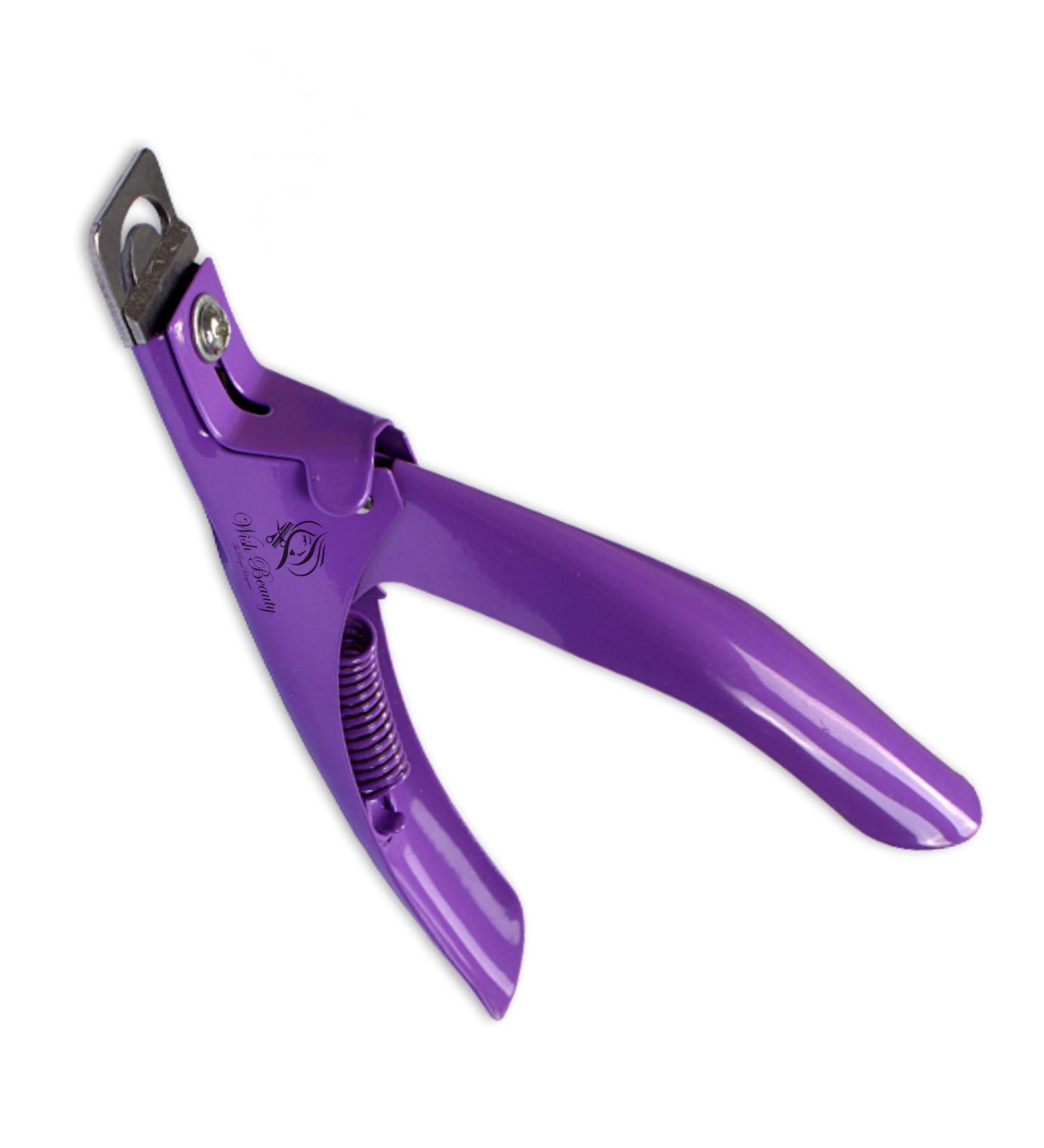 Purple Nail Clippers Tip Cutters for Acrylic False Fake Gel Nails - Rustproof Professional Manicure Pedicure Trimmer - Buy Online on SooperMarket.com