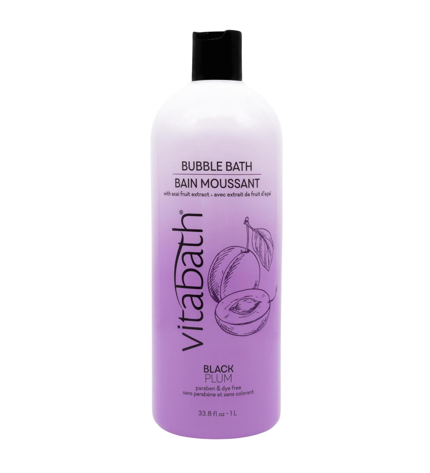 Vitabath Black Plum Bubble Bath - Moisturizing Foaming Soak for All Skin Types - 33.8 fl oz - Shop Internationally - Buy Online on SooperMarket.com