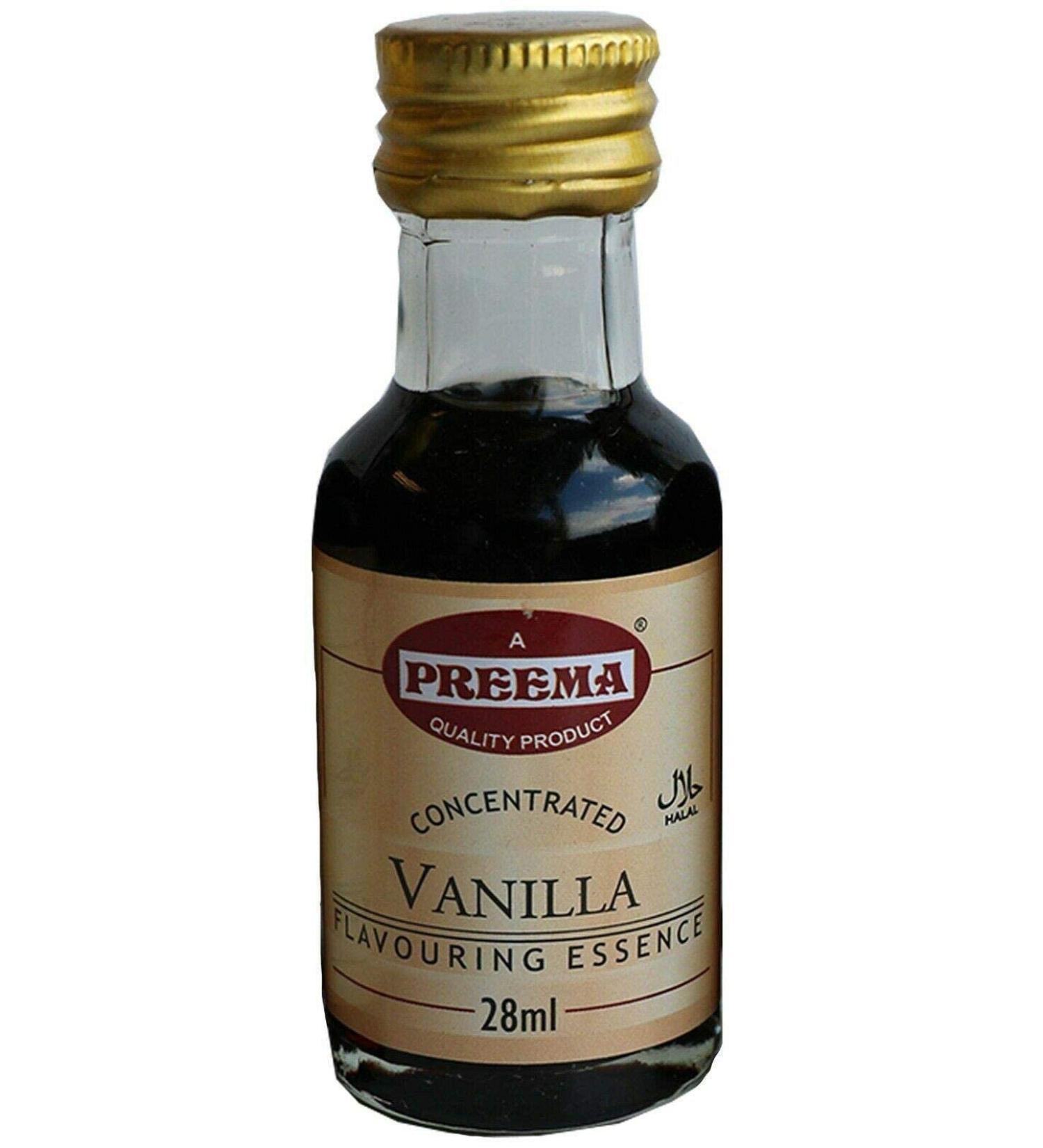 Preema | Vanilla Flavouring Essence 12X28ml X 12 Trays (144 Bottles) | Prefect For Baking | Halal | Premium Quality - Buy Online on SooperMarket.com