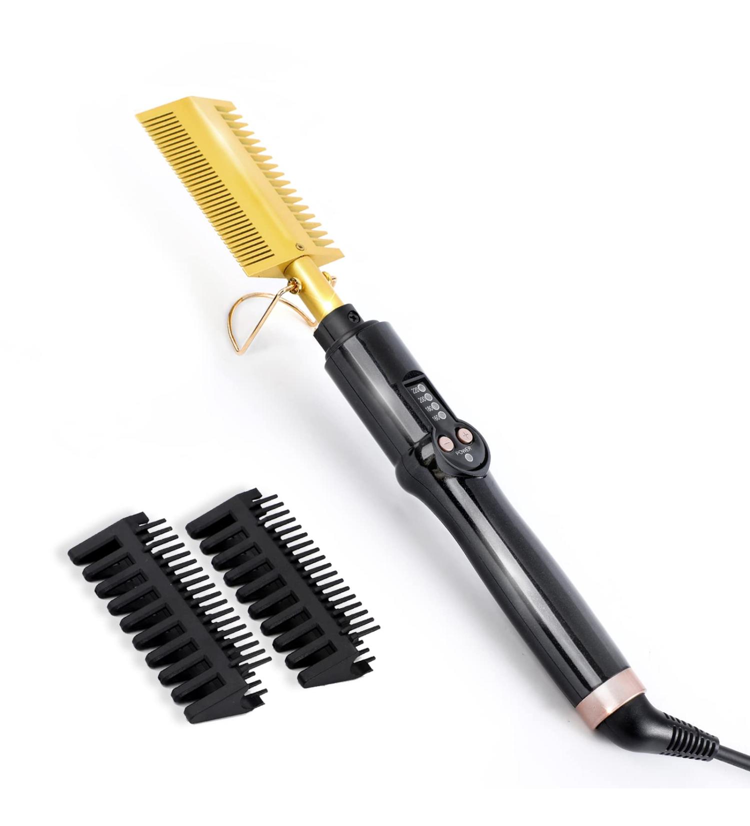 Ten-Tatent Hot Comb Hair Straightener | Double Sided Electric Straightening Brush - Buy Online on SooperMarket.com
