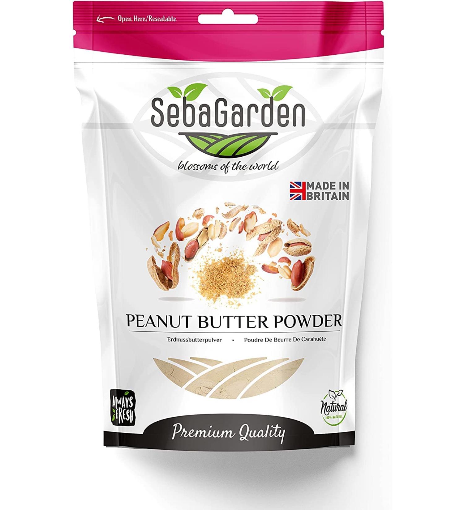 Seba Garden Peanut Butter Powder 1kg Defatted Healthy Plant Based Vegan Protein Non-GMO Certified Gluten Free and Vegan Keto Friendly Low Carb and Bpa-free 1 kg (Pack of 1) - Buy Online on SooperMarket.com