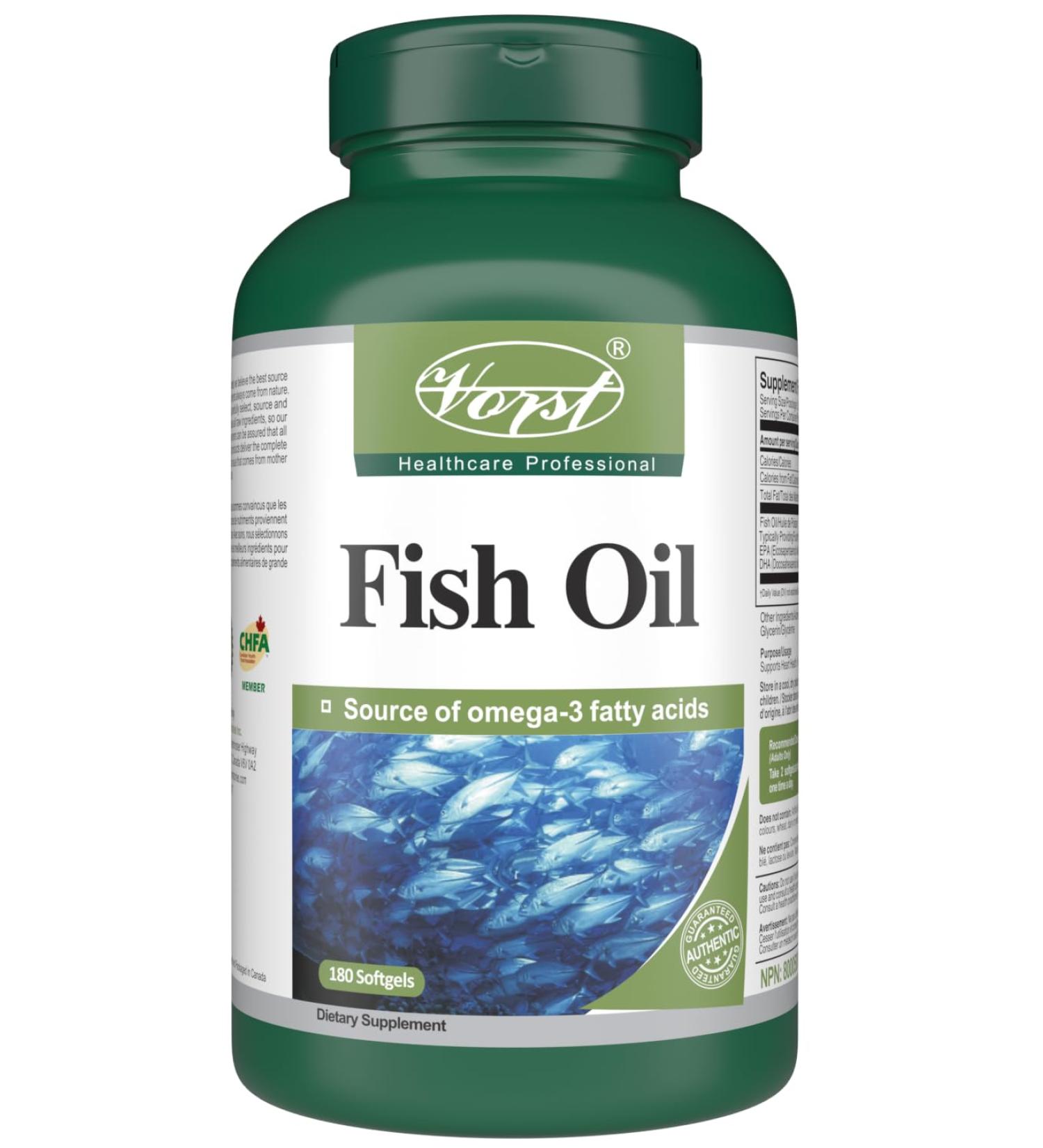 VORST Fish Oil 2000mg Per Serving (1000mg Per Softgel) 180 Softgels | Halal Omega 3 Supplement for Heart Brain & Bone Health | Includes Fatty Acids DHA and EPA | Easy to Swallow and Digest Liquid Softgel Capsules | Women & Men | 1 Bottle - Buy Online on SooperMarket.com
