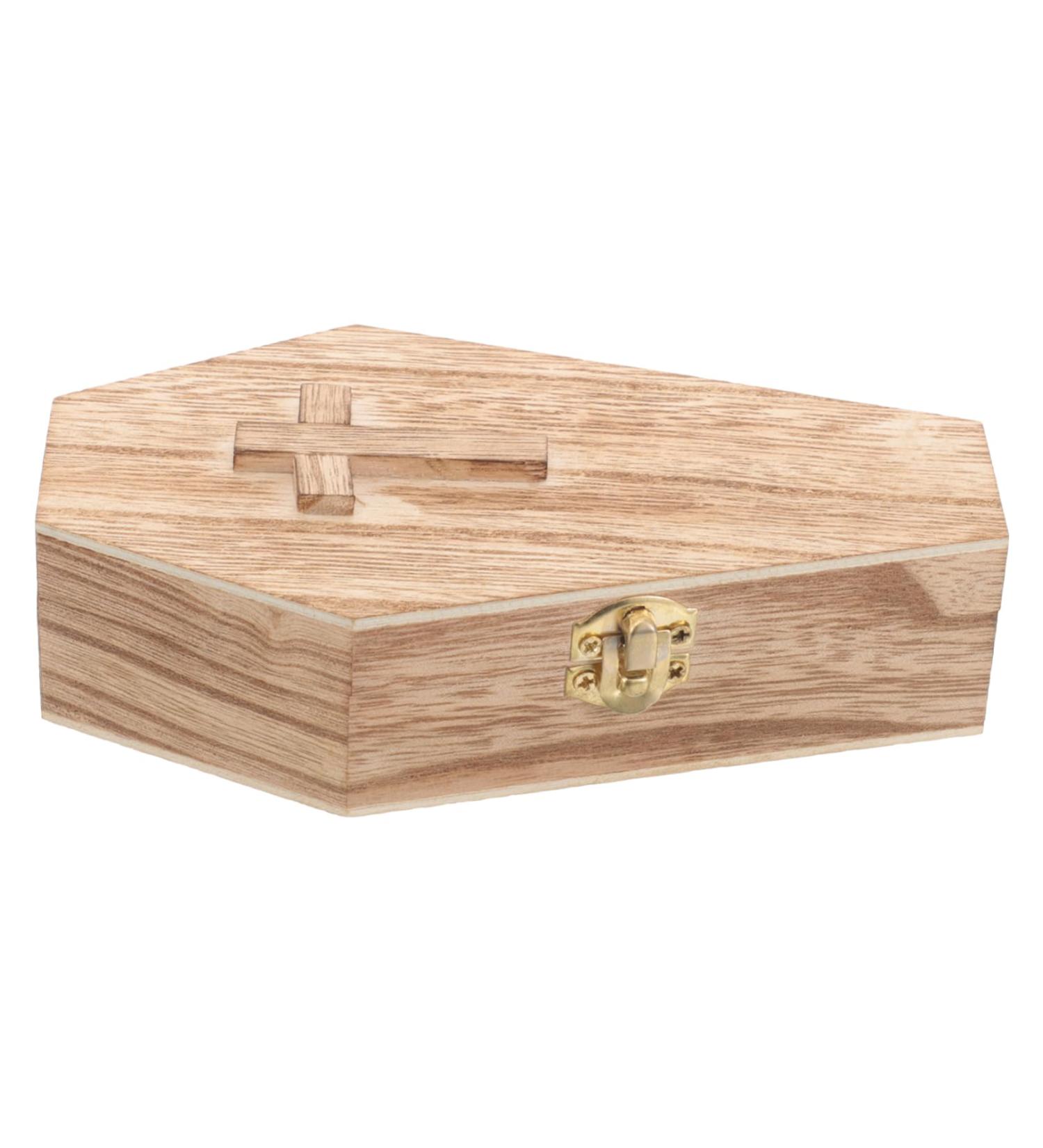 minkissy Box Wood Funeral Dollhouse Coffin Decor Coffins and Caskets Jewelry Casket Terrarium Case Casket Ring Coffin Necklace Organizer Jewelry Organizer Wooden Wedding Small Coffin 15.00X7.80X4.00CM As Shown 1 - Buy Online on SooperMarket.com