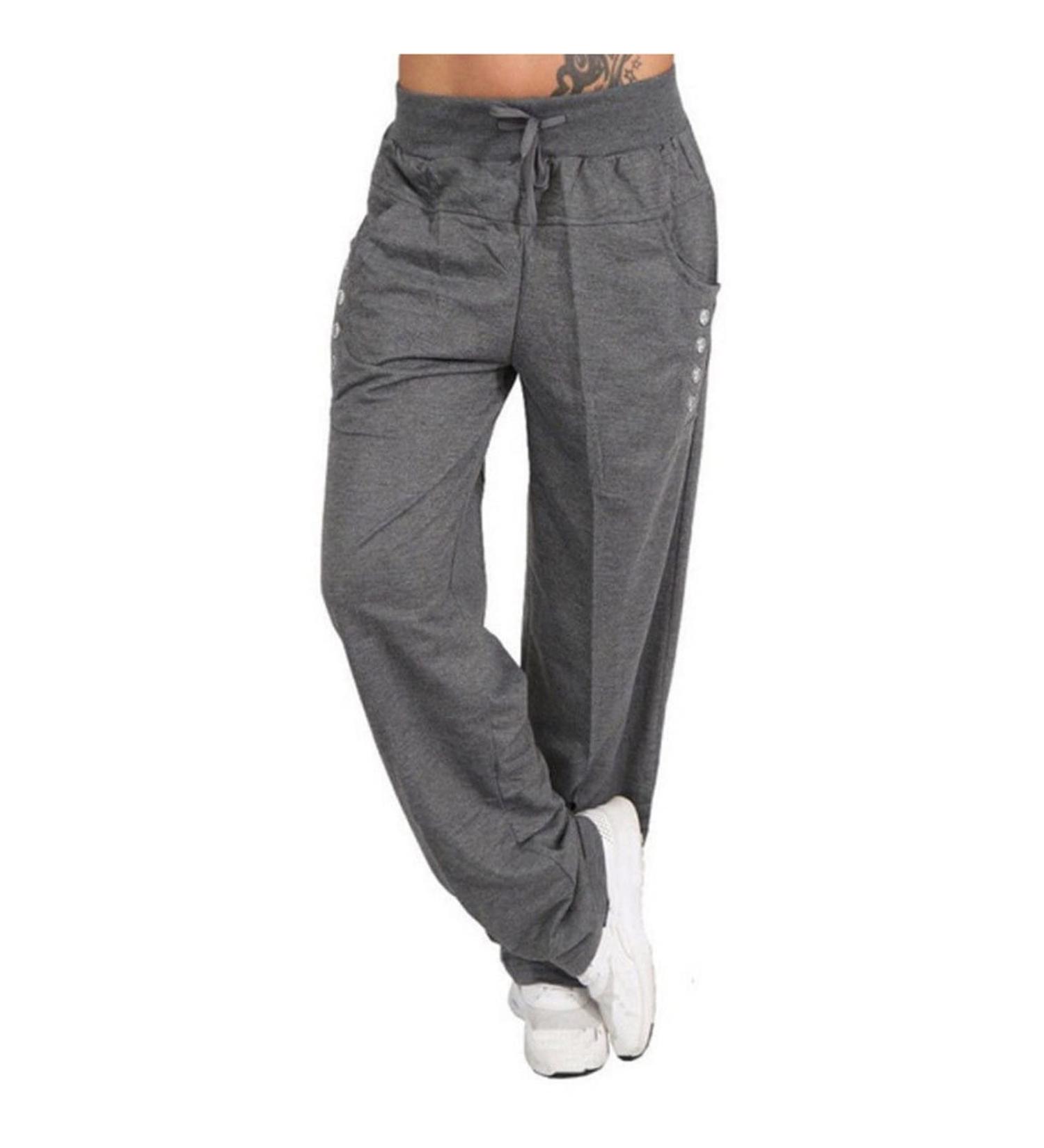 WILLBEST Womens Activewear Trousers Straight Leg Yoga Pants with Drawstring Soft Tracksuit Bottoms Gym Running Jogger Causal Work Lounge Sweatpants 970-djufh-d-grey 4XL - Buy Online on SooperMarket.com