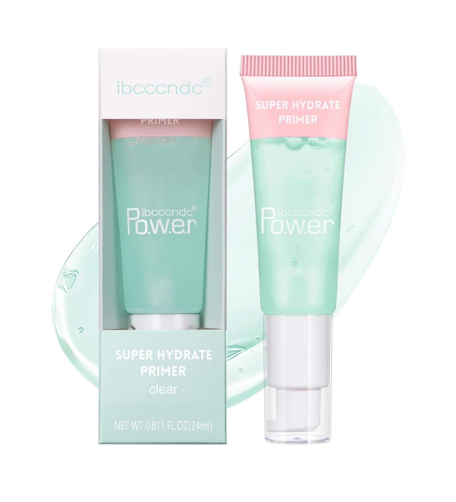 24ml Super Hydrate Primer with Hyaluronic Acid - Gel-Based Hydrating Face Primer for Smooth Skin & Long-Lasting Makeup - Moisturizing Foundation Primer for All Skin Types (Green - Buy Online on SooperMarket.com
