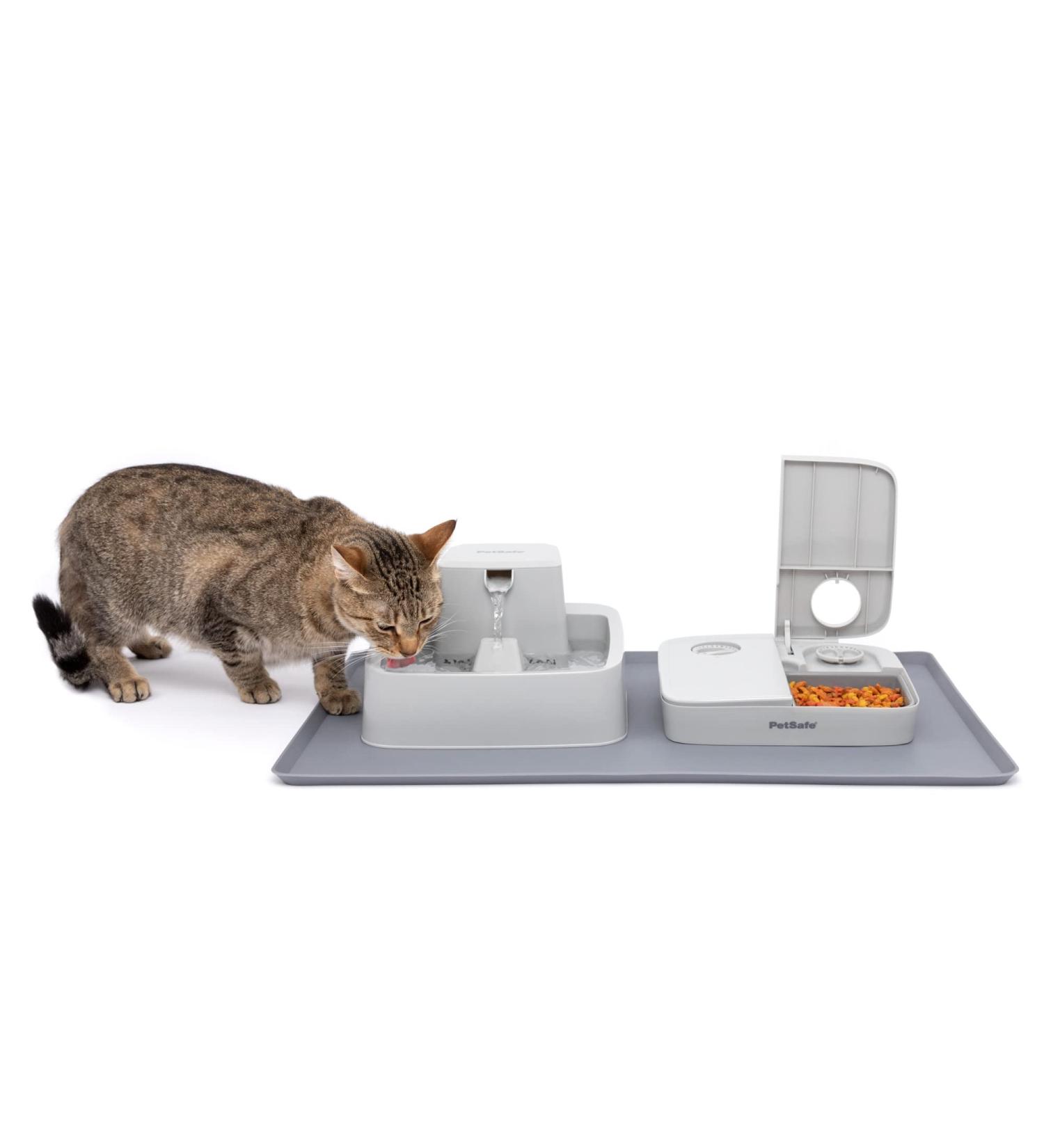 PetSafe Silicone Fountain and Feeder Mat | 26 x 16 | Waterproof & Dishwasher Safe Pet Food Mat - Buy Online on SooperMarket.com