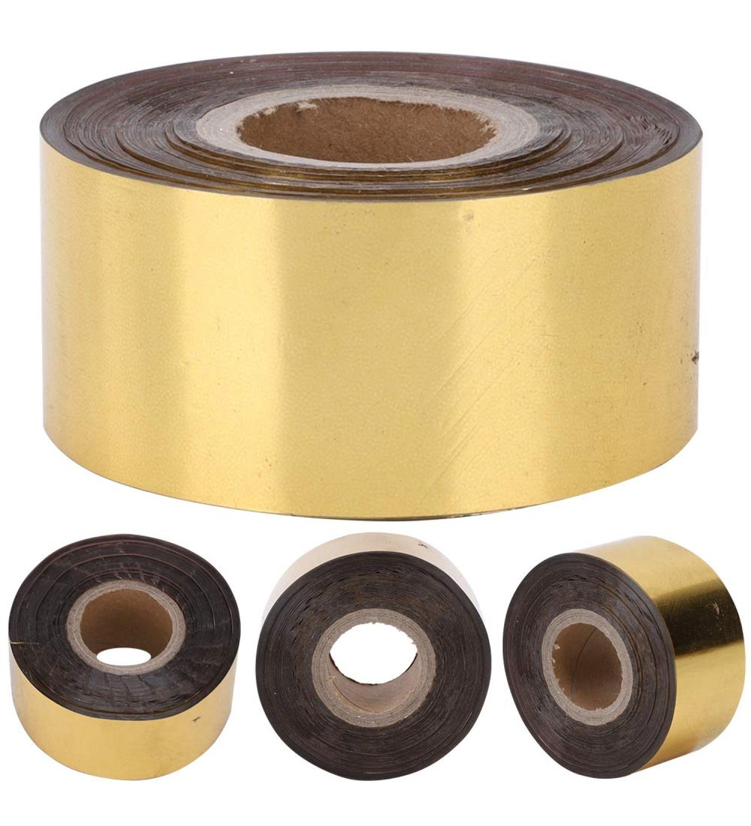 Eurobuy Hot Foil Stamping Paper - 3cm Width 120m - DIY Decoration for Leather, Cloth, Package Box - Gold Embossing Accessory - Buy Online on SooperMarket.com
