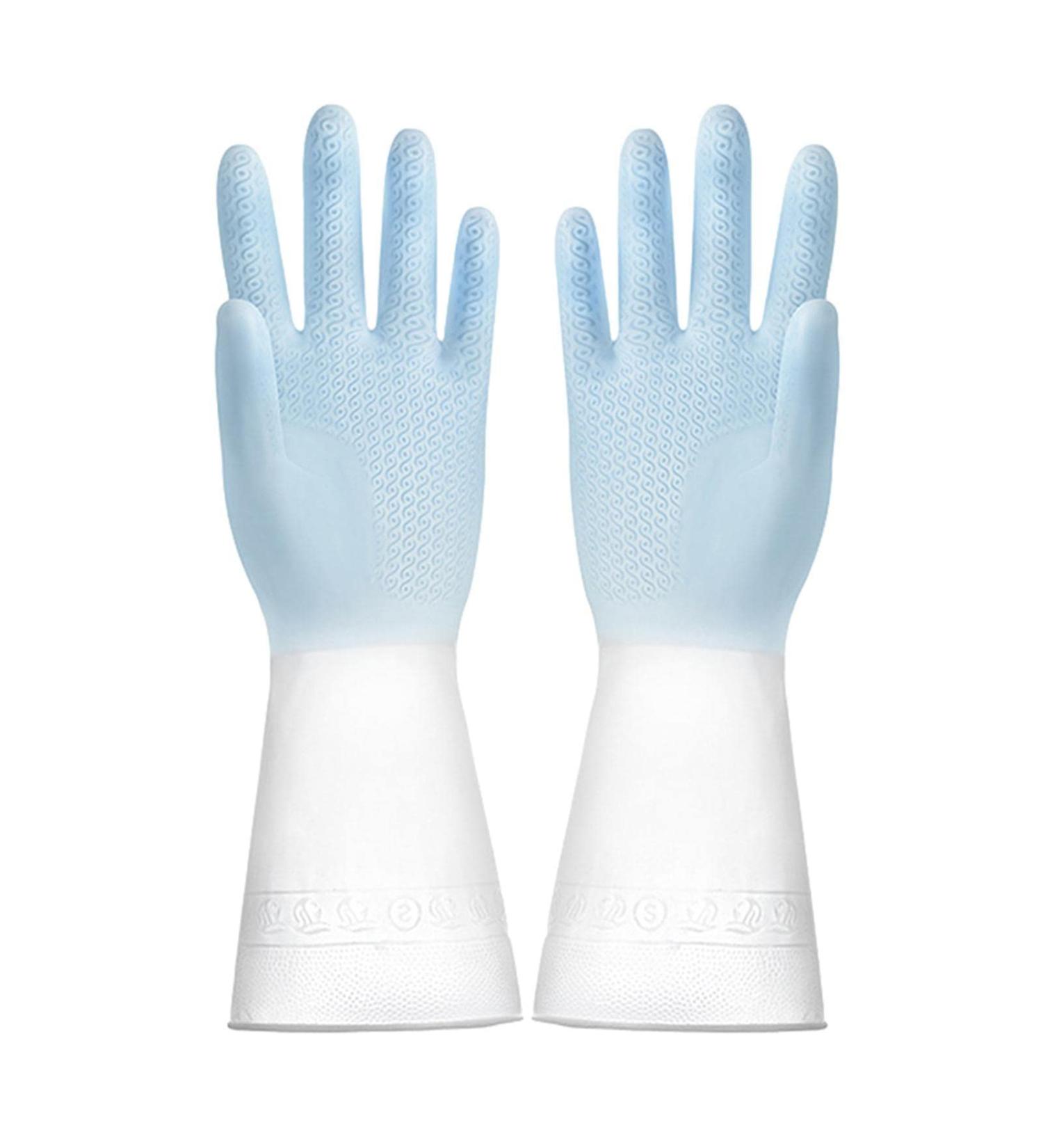 Household Cleaning Gloves | Kitchen Cleaning Gloves | Waterproof Household Rubber Dishwashing Cleaning Gloves for Dishesand Household Chores - Buy Online on SooperMarket.com