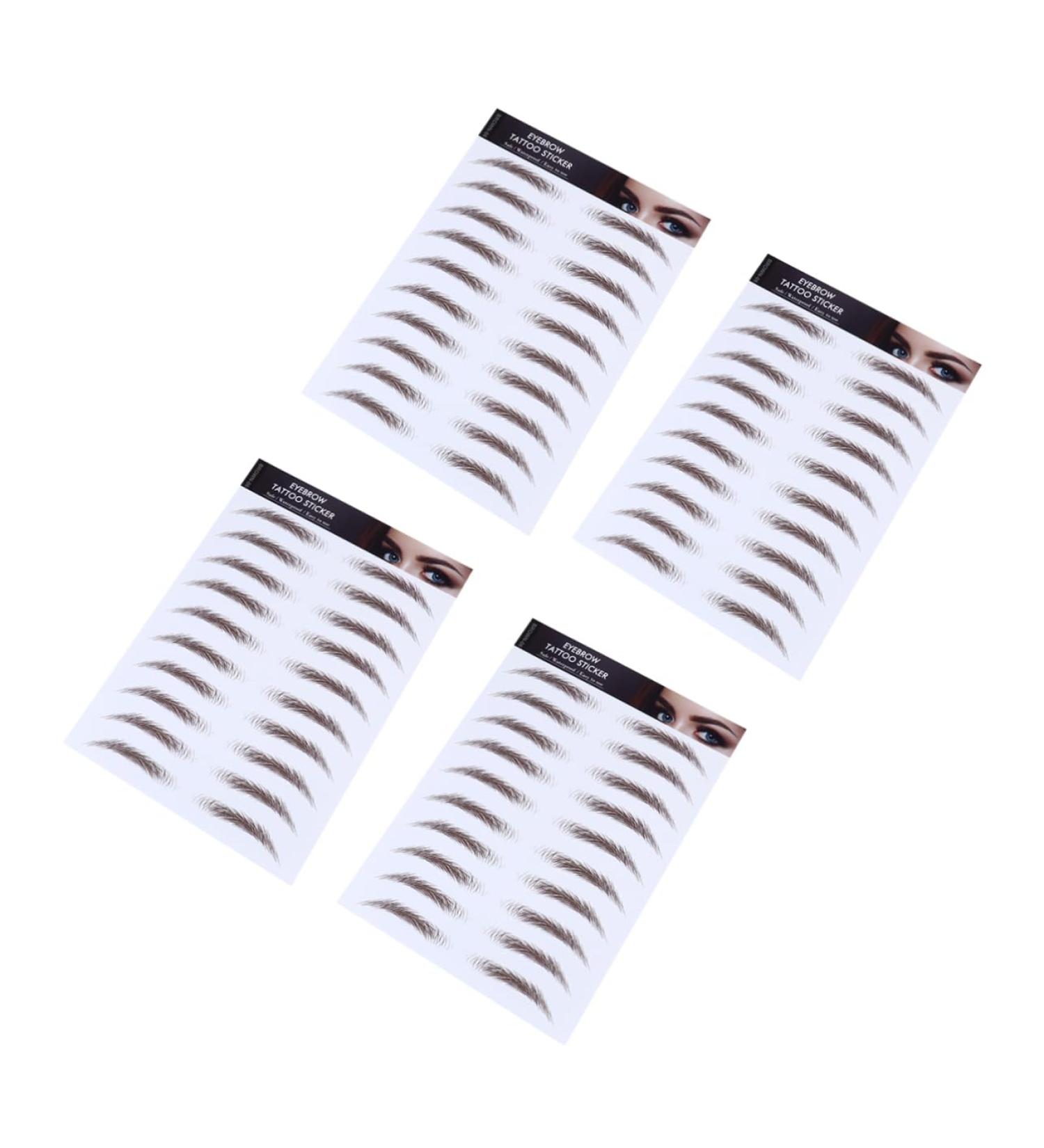 WOFASHPURET Fake Eyebrow Stickers 4pcs Authentic for Semi Supplies Men Grooming Brow Shaper Like Tools Stimulation Fake - Buy Online on SooperMarket.com