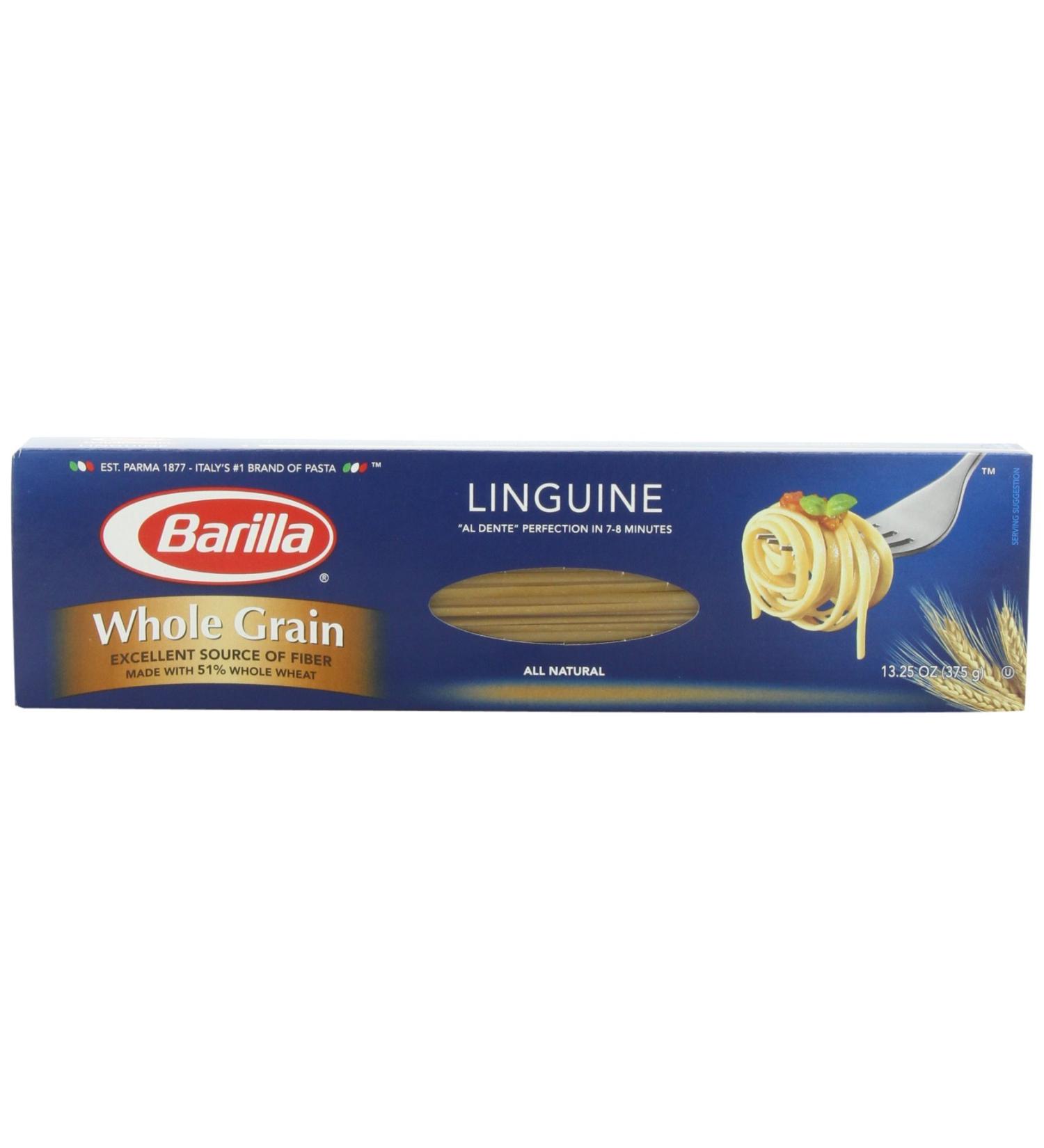 Barilla Whole Grain Linguine Pasta 13.25 Oz (Pack of 4)