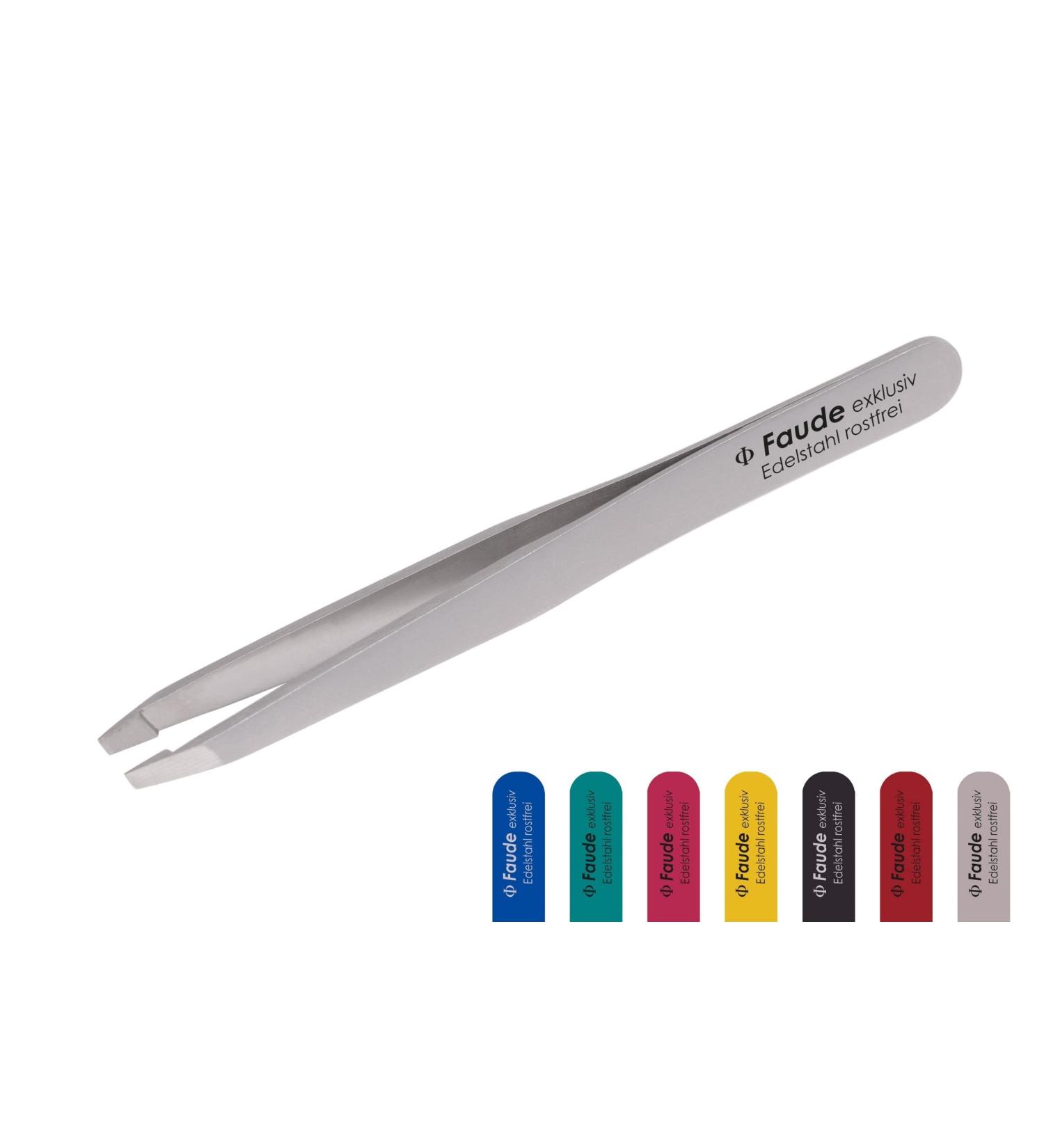 Faude Professional Tweezers for Precise Eyebrow Plucking - Stainless Steel & Silk Touch Coated | Perfect for Fine Hairs & Ingrown Hair - Buy Online on SooperMarket.com