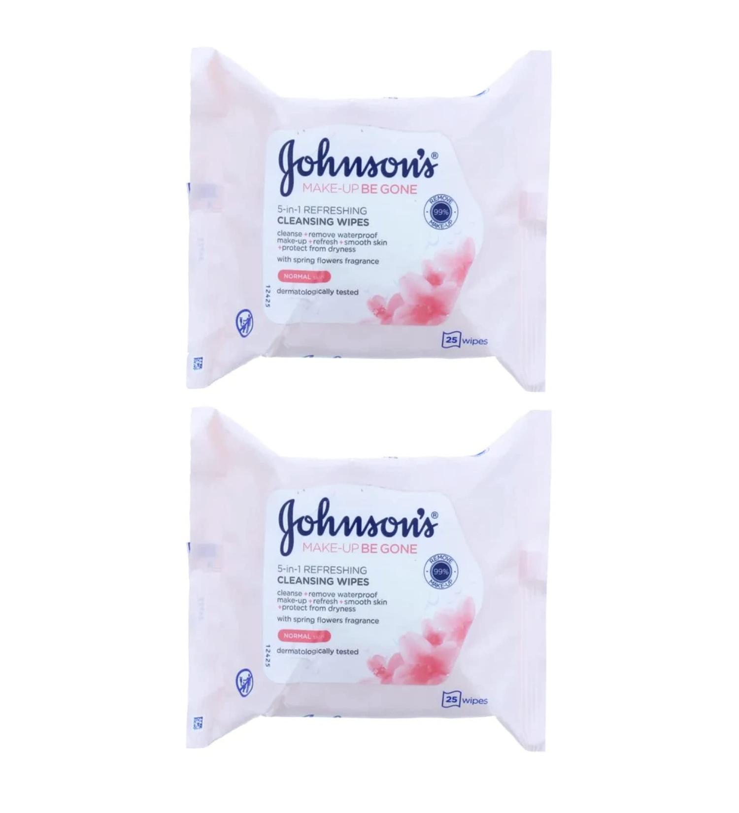 Johnson's Face Care Make Up Be Gone Refreshing Wipes - Pack of 2 50 count (Pack of 1) - Buy Online on SooperMarket.com