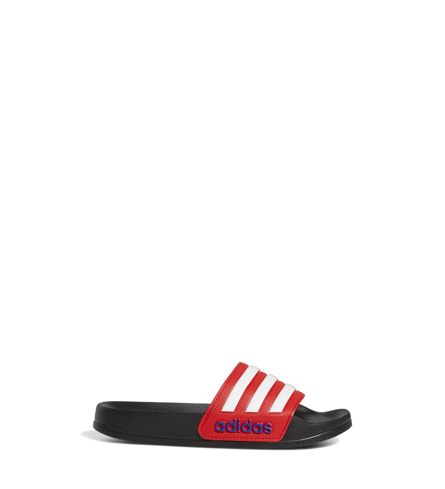 Buy Adidas Unisex Kids Adilette Shower Slippers 36 EU - Core Black Ftwr White & Vivid Red | International Shipping Available - Buy Online on SooperMarket.com