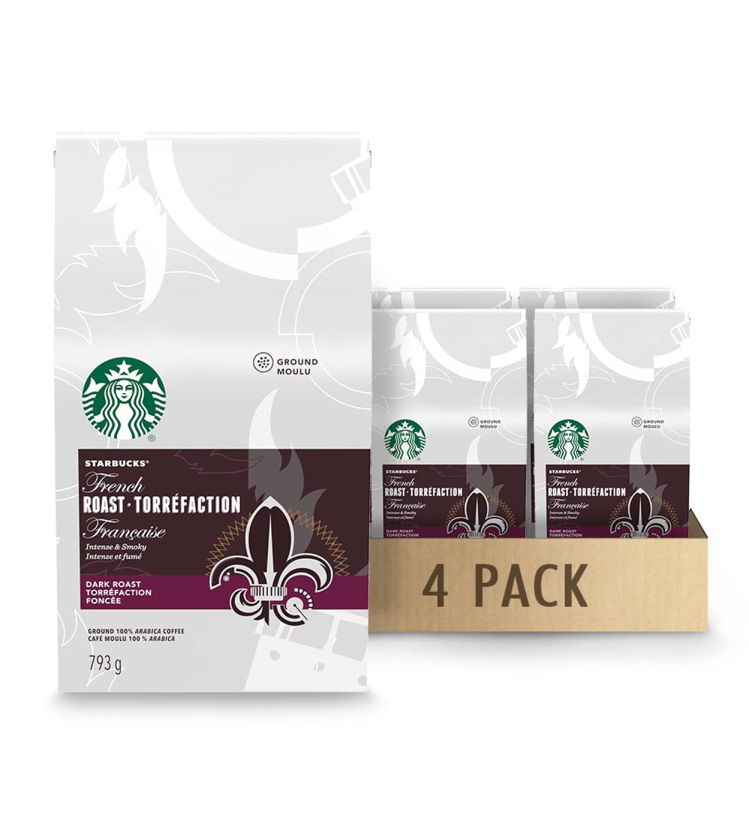 Starbucks Ground Coffee French Roast 793g Bag 4 Count 4 count (Pack of 1) Coffee - Buy Online on SooperMarket.com