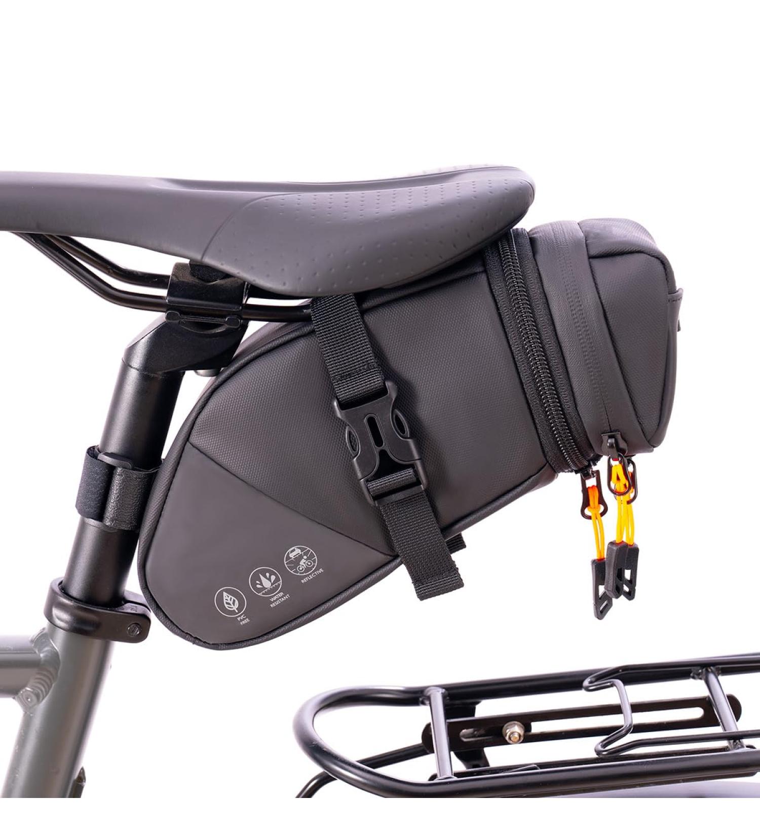Cckole Waterproof Bicycle Saddlebag | Expandable 1.5-2L Bike Rear Bag with Reflective Features - Buy Online on SooperMarket.com